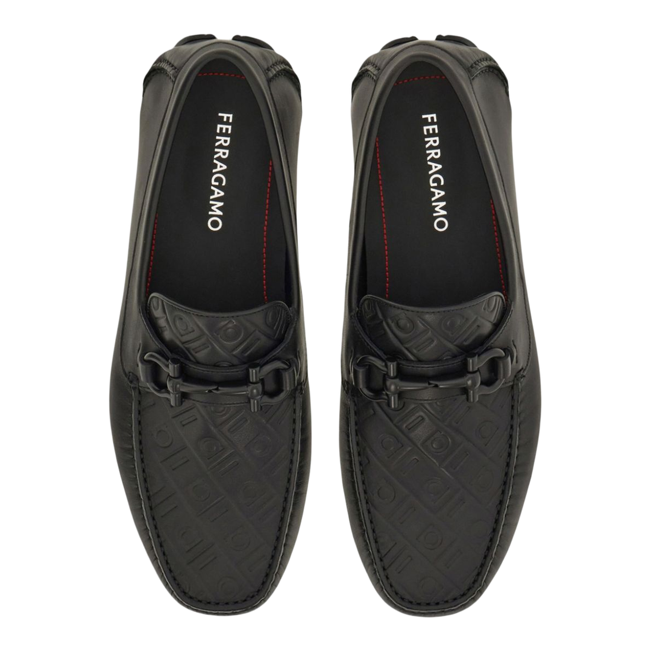 MAYFEYR - Ferragamo - Embossed Gancini Monogram Driving Loafers - 02C3980779172