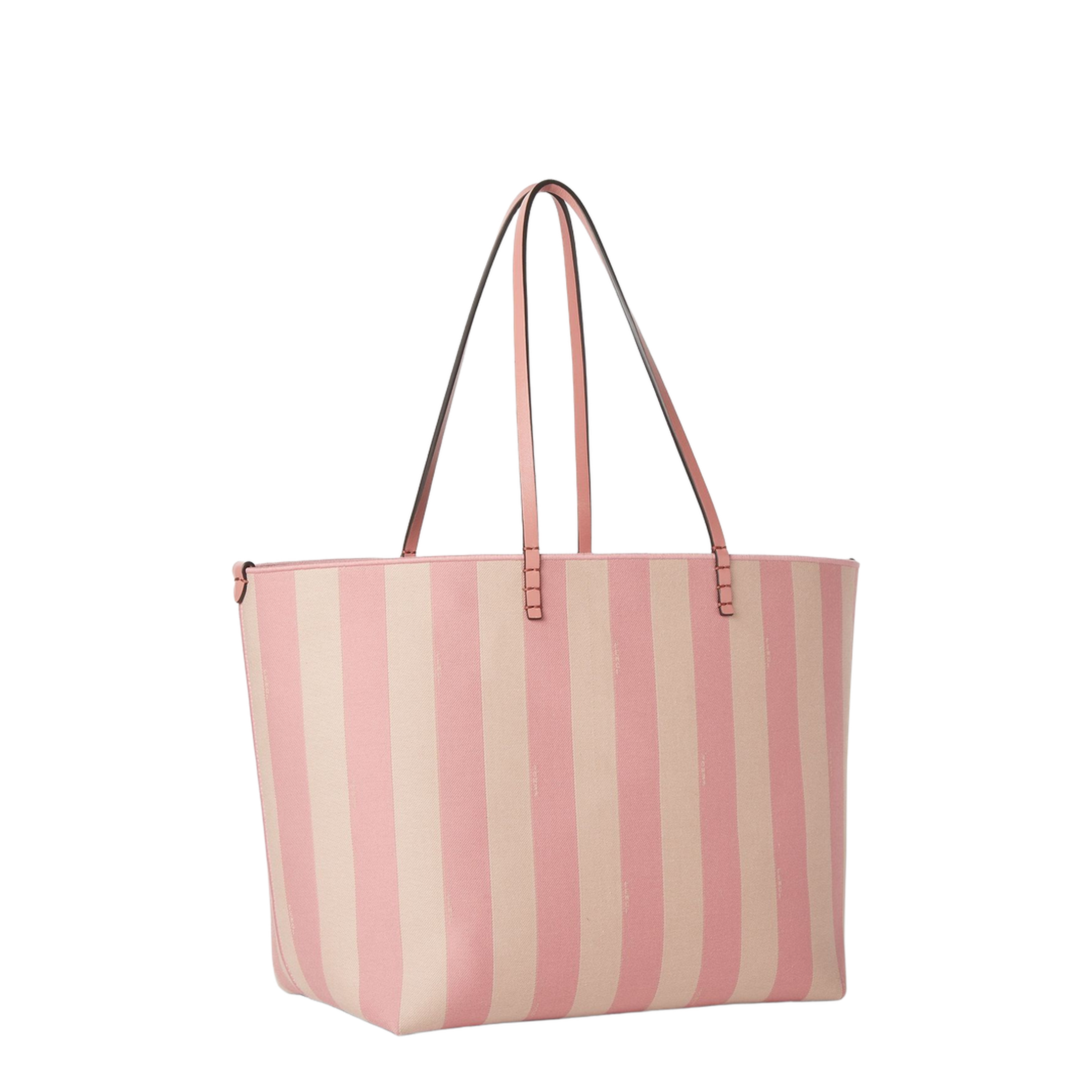 Roll Large Canvas Tote Bags - Pastel pink