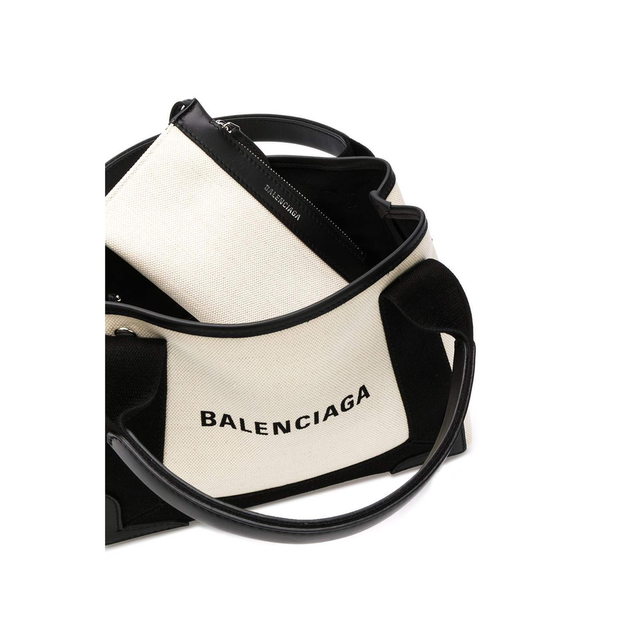 Navy Xs Cabas in Black/silver