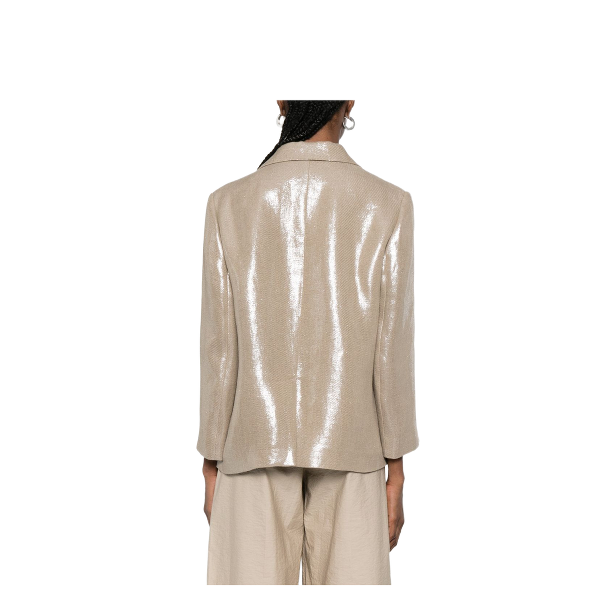 Linen Double-Breasted Jacket