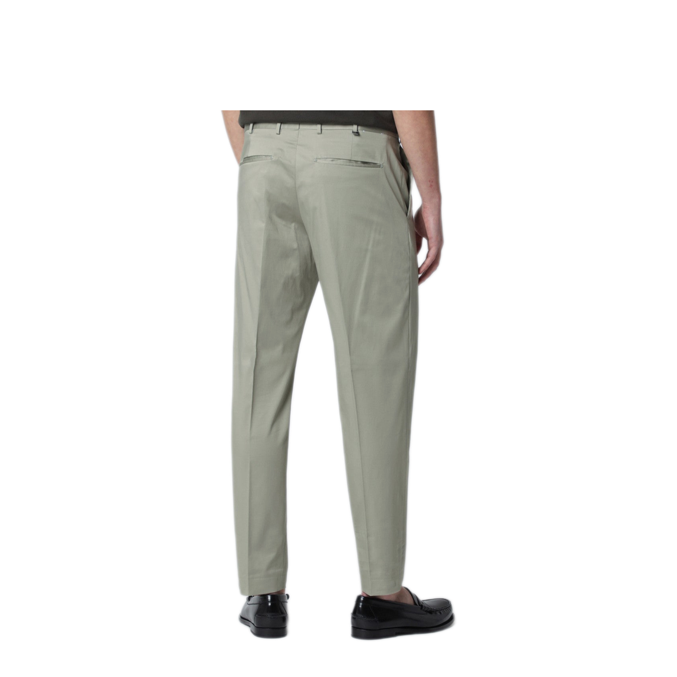 MAYFEYR - PT Torino - Sage Green Cotton Blend Trousers - CORSZ1Z00FWDNU680435