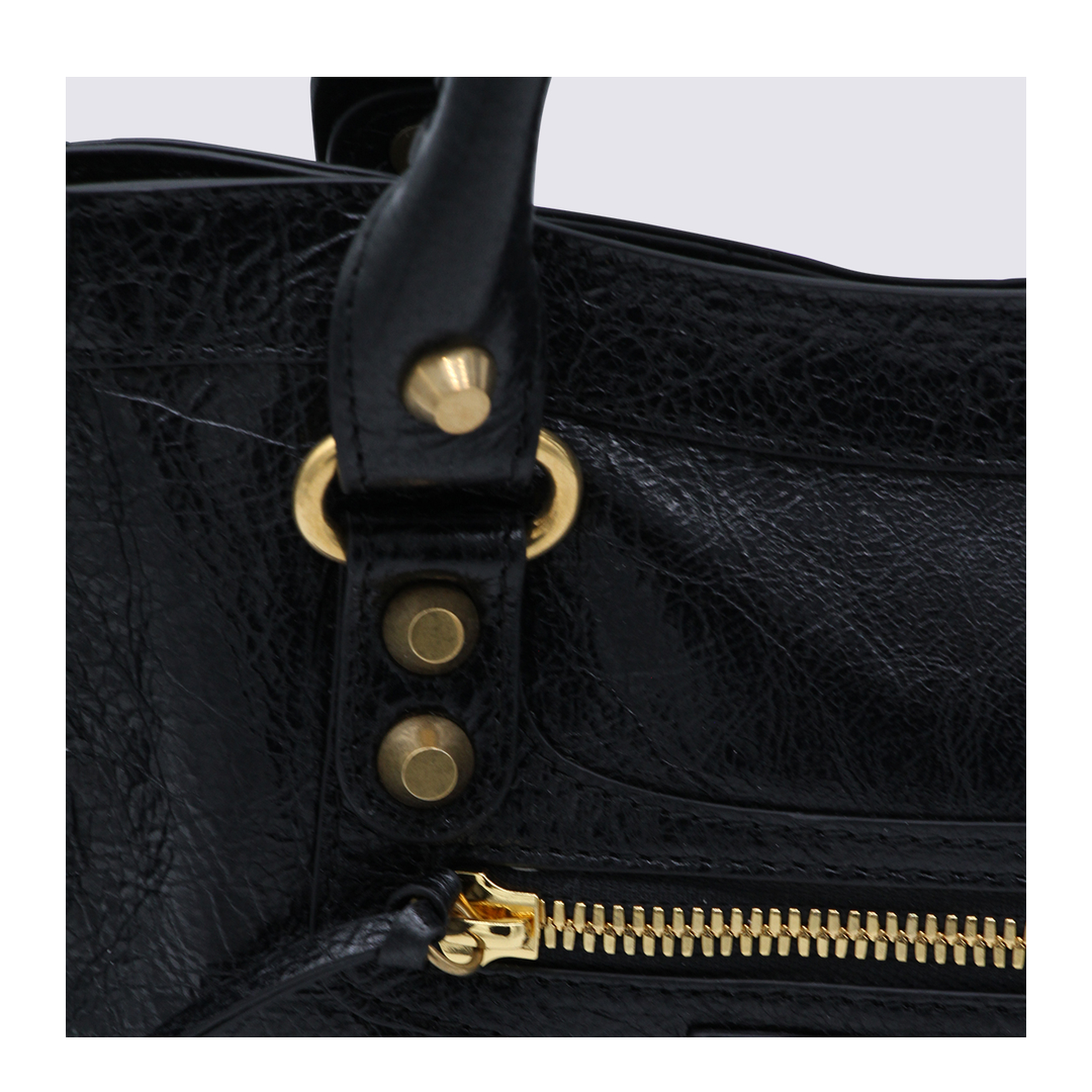 Le City Small Arena Storico Lambskin Shoulder Bag - Black