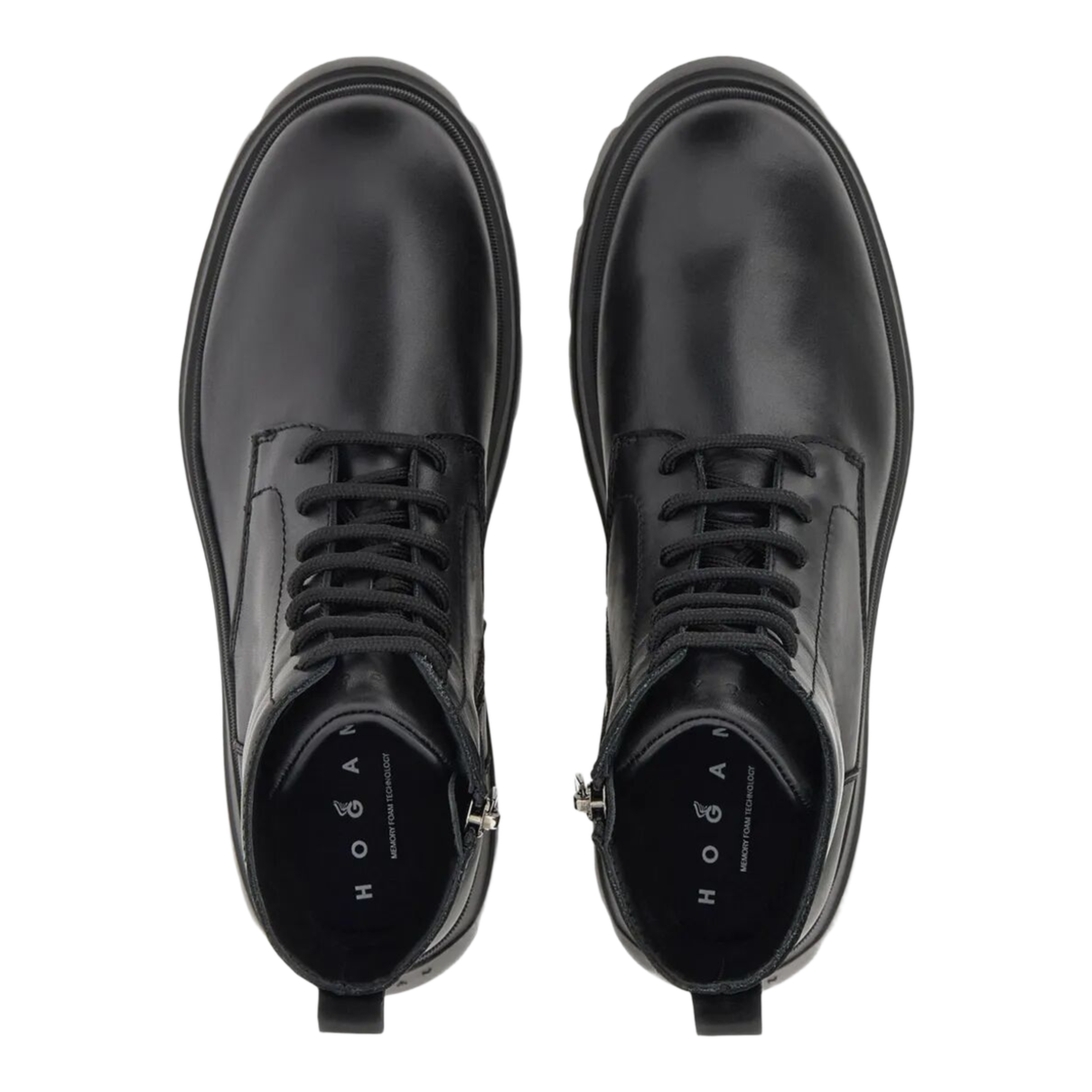 MAYFEYR - Hogan - Lace-Up Leather Boots With Zip - HXM6920FU60UDM