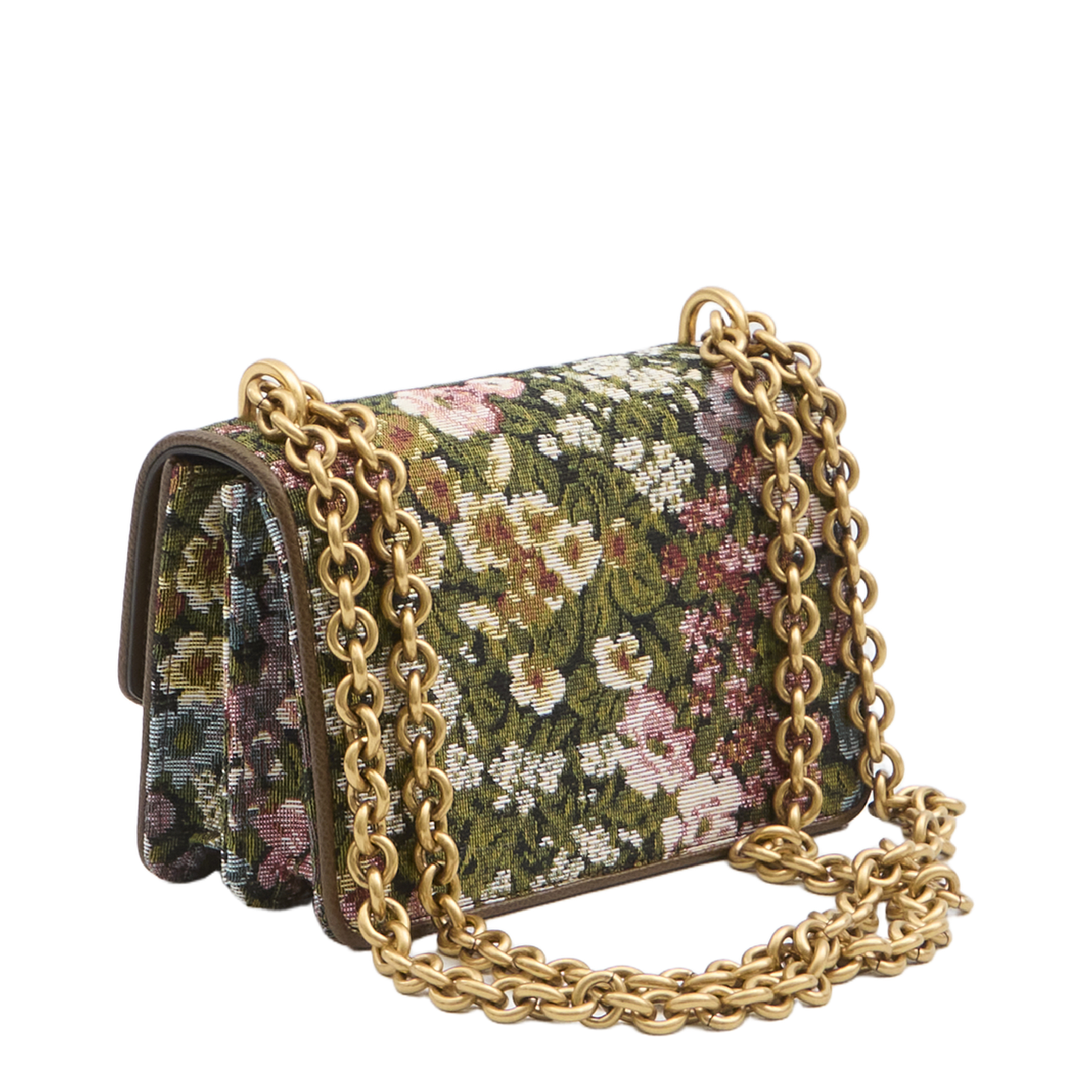 Embroidered Fabric Vain Shoulder Bag