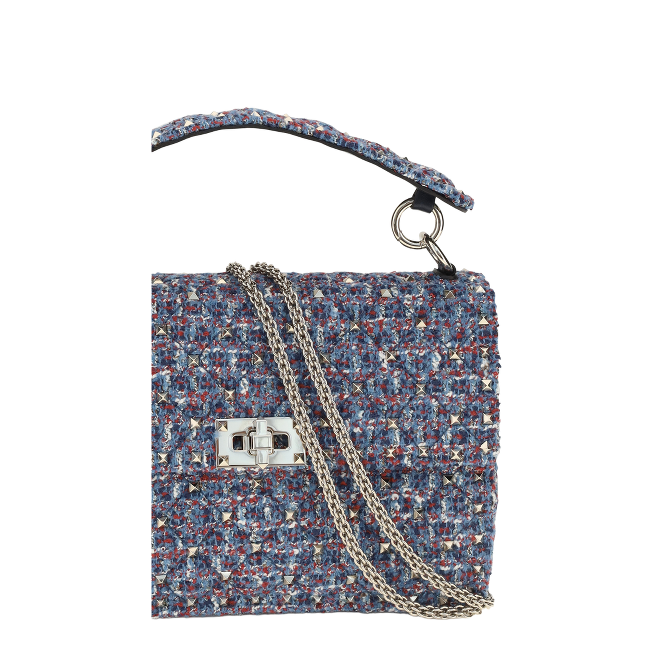 MAYFEYR - Valentino - Rockstud Spike Tweed Handbag - 9W2B0122STT