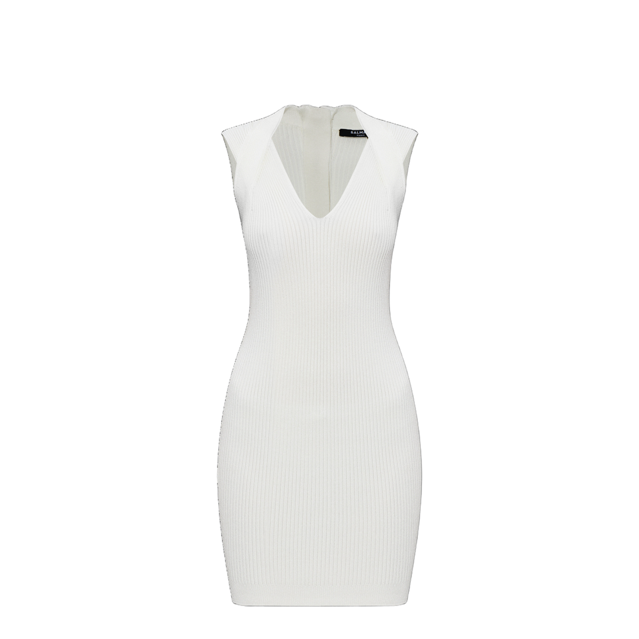 Mini Ribbed Dress White