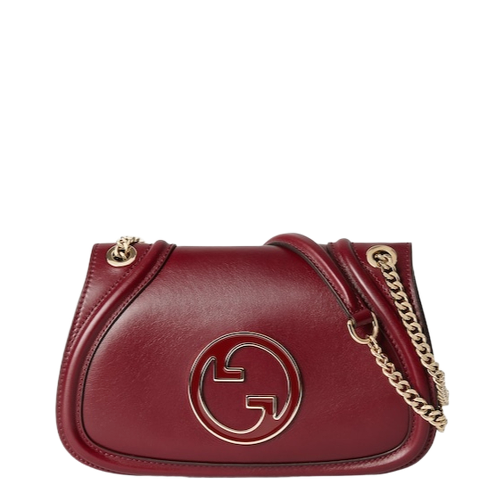Blondie Medium Leather Shoulder Bag - Burgundy
