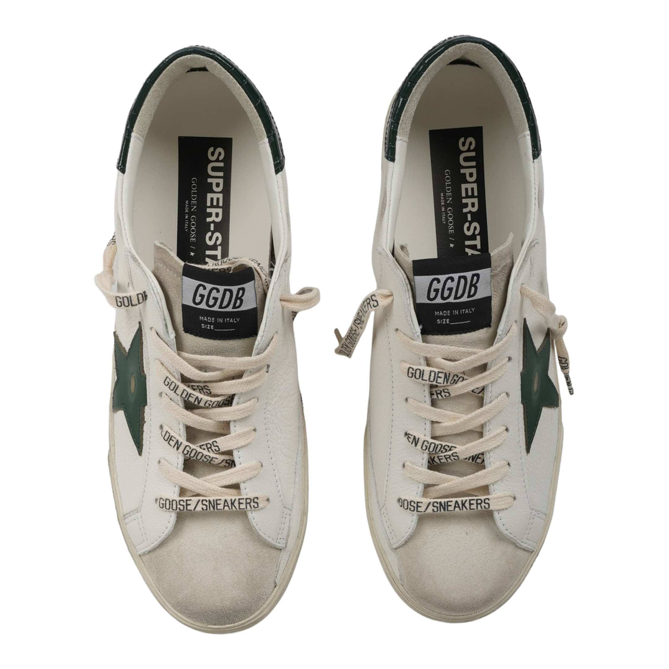 Super Star Nappa Upper Suede Toe and Tongue Leather Star Printed Leather Heel