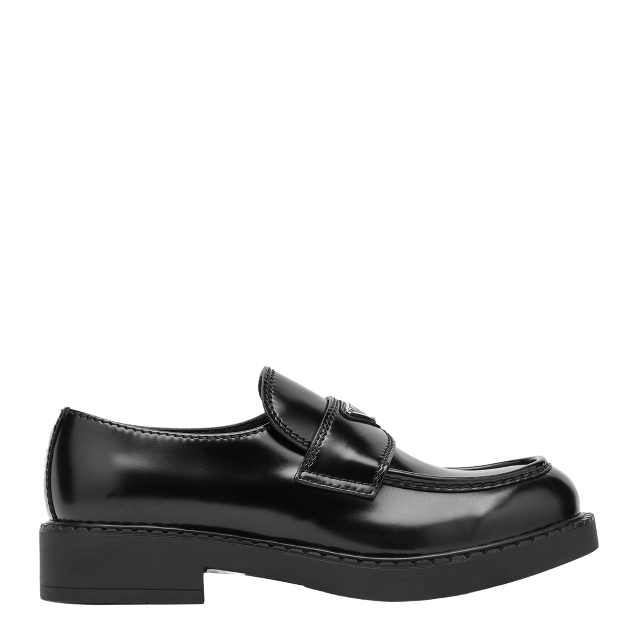 Chocolate Moccasin in Black Patent Leather