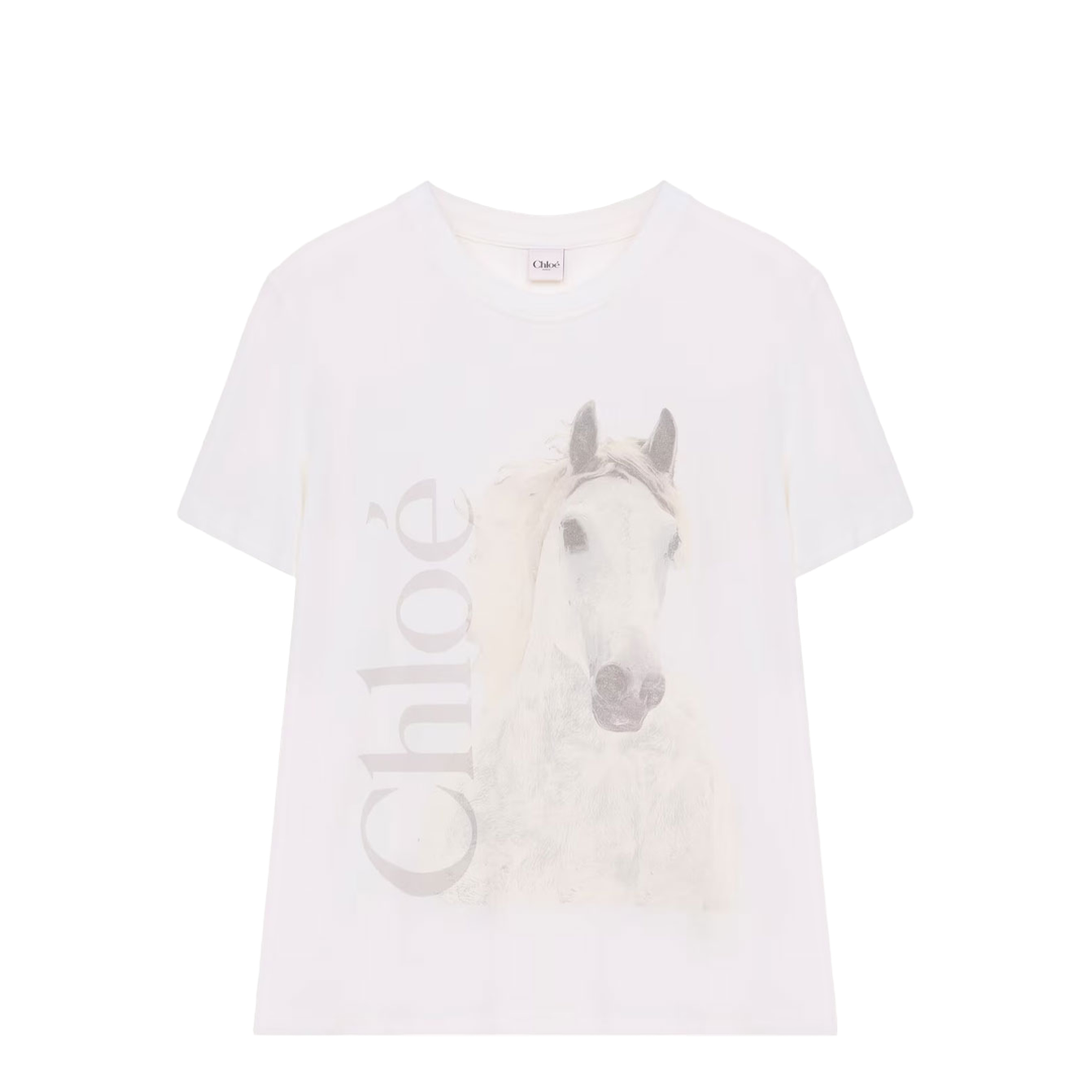 MAYFEYR - Chloè - Faded Horse-Print Cotton Jersey T-Shirt - CH26SJH11802