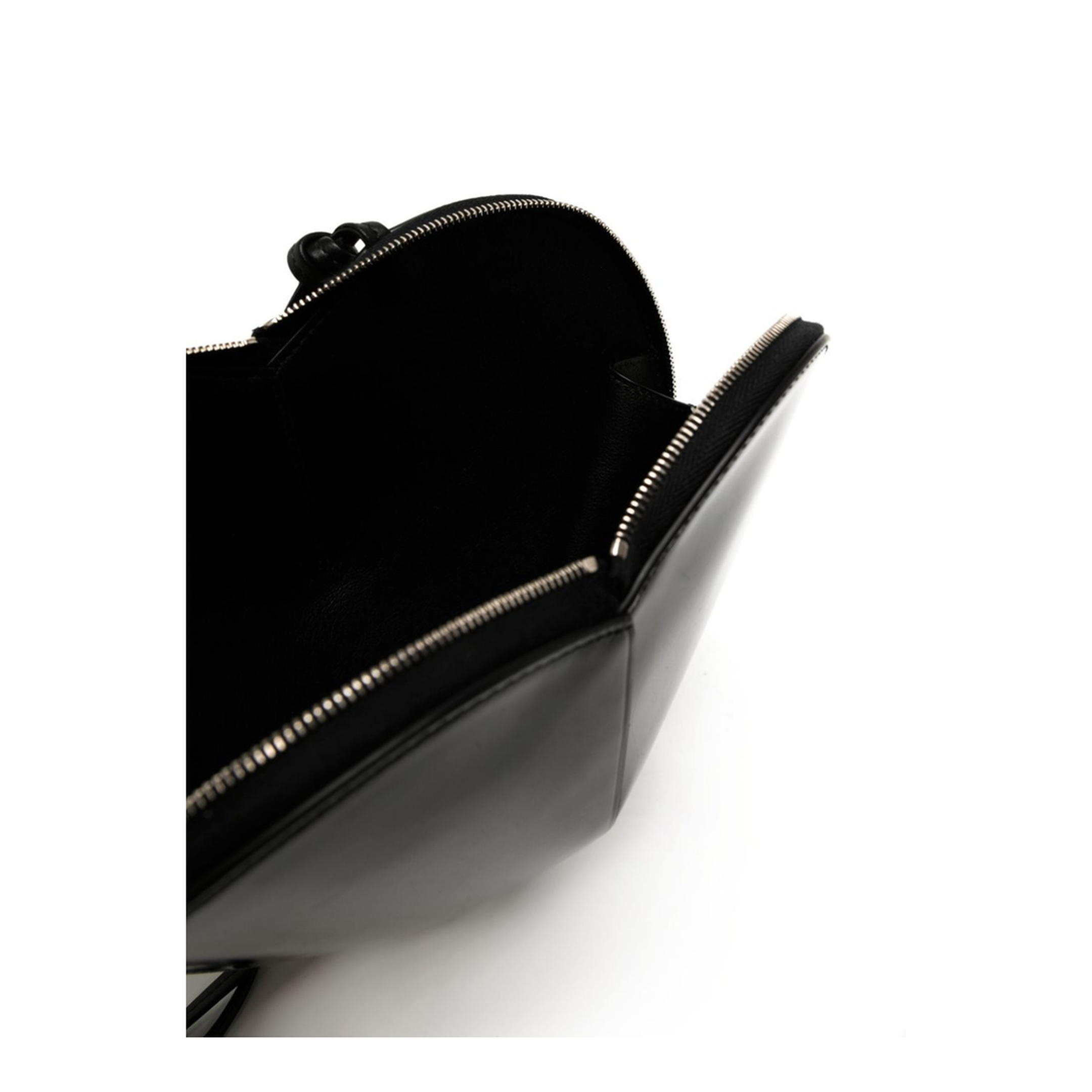 Le Cœur Calfskin Crossbody Bag - Black