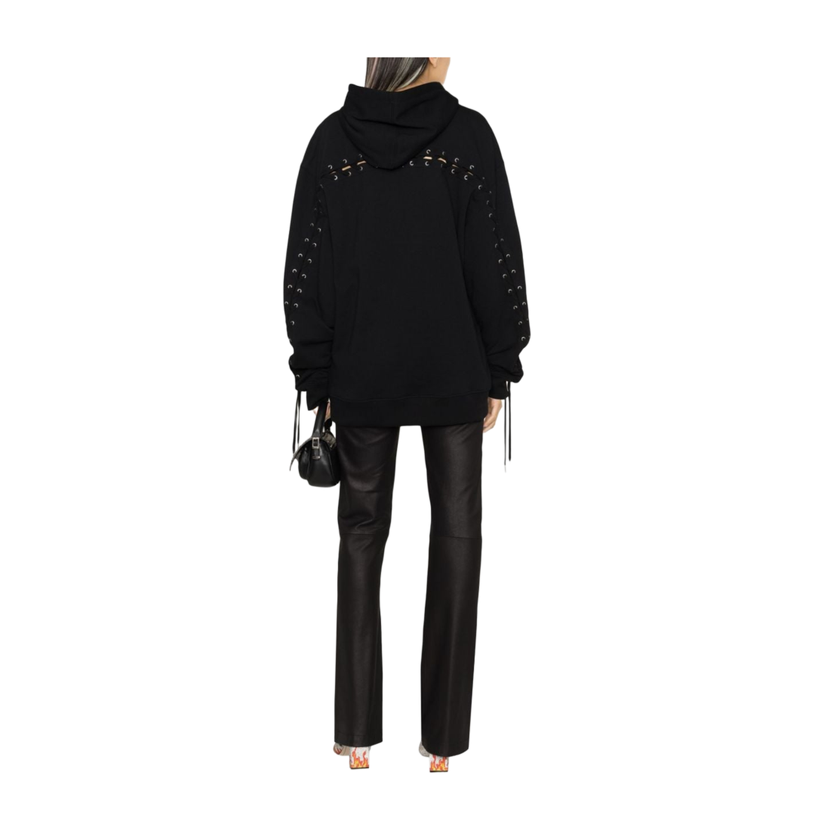 Logo Cotton Hoodie - Black