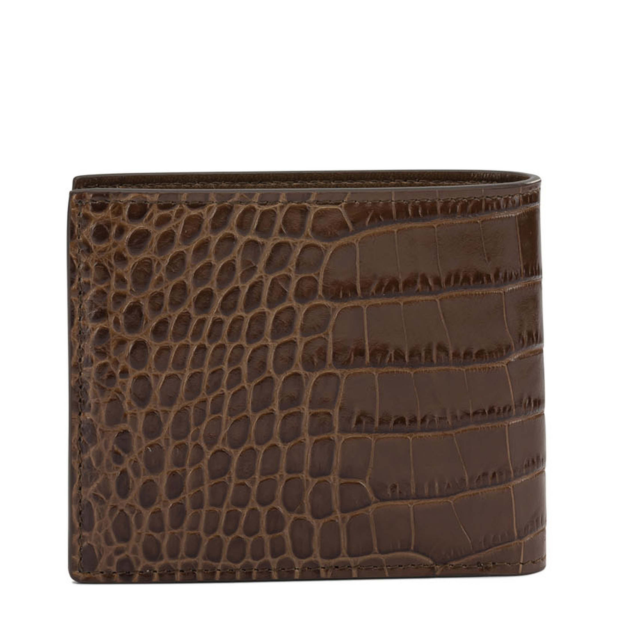 MAYFEYR - Tom Ford - Crocodile Print Leather Wallet Brown - Y0410LCL439SEBN