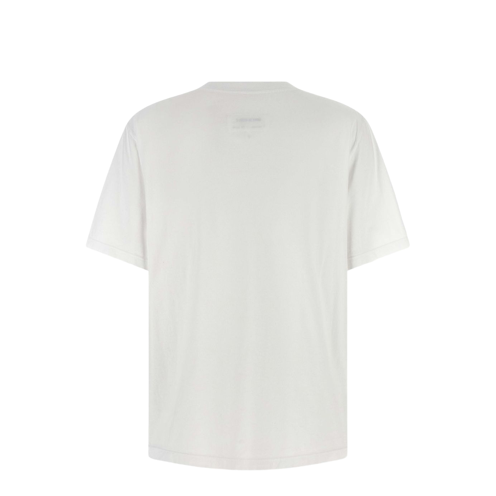 White Cotton Crew Neck Short Sleeves