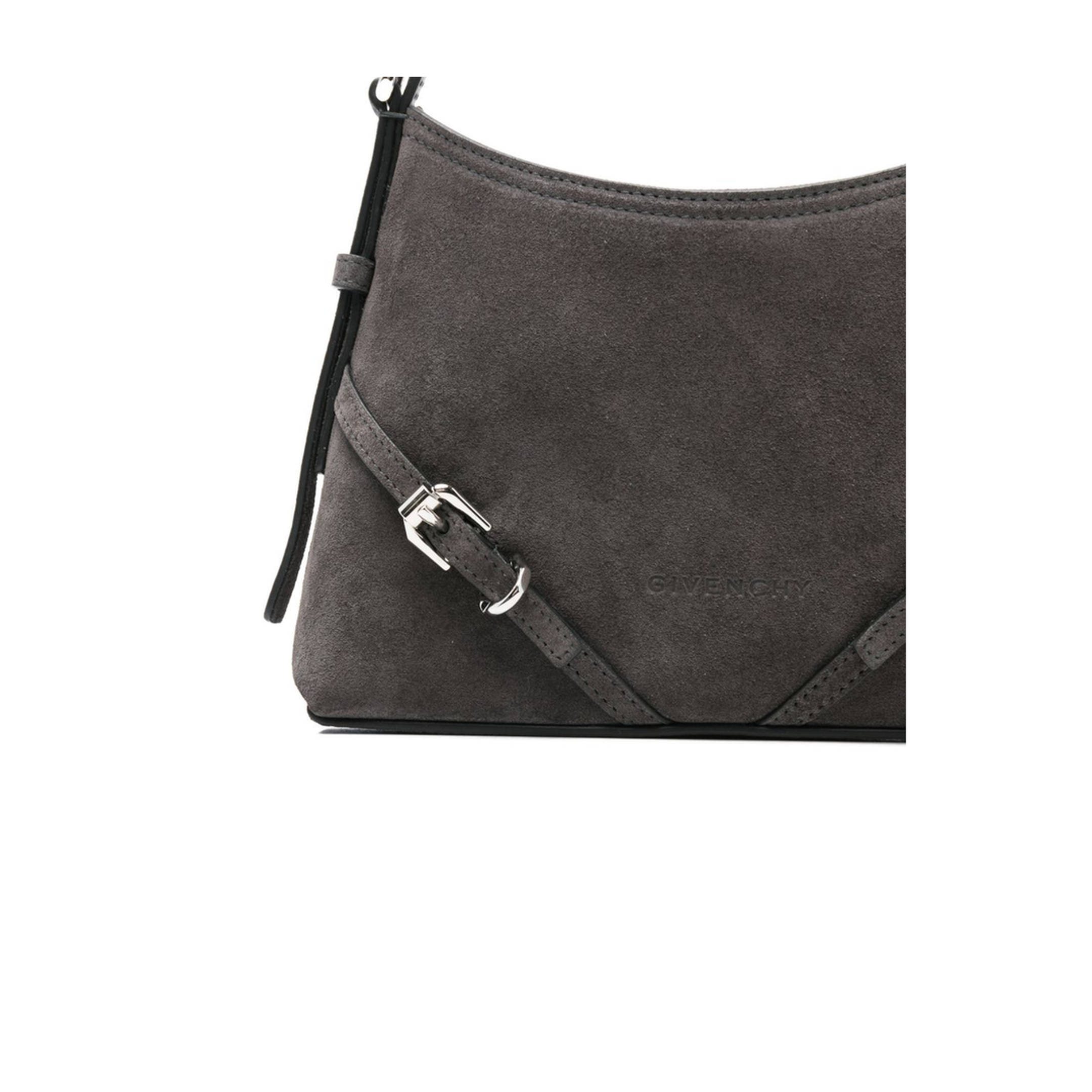 Voyou Nano Suede Bag - Dark Grey
