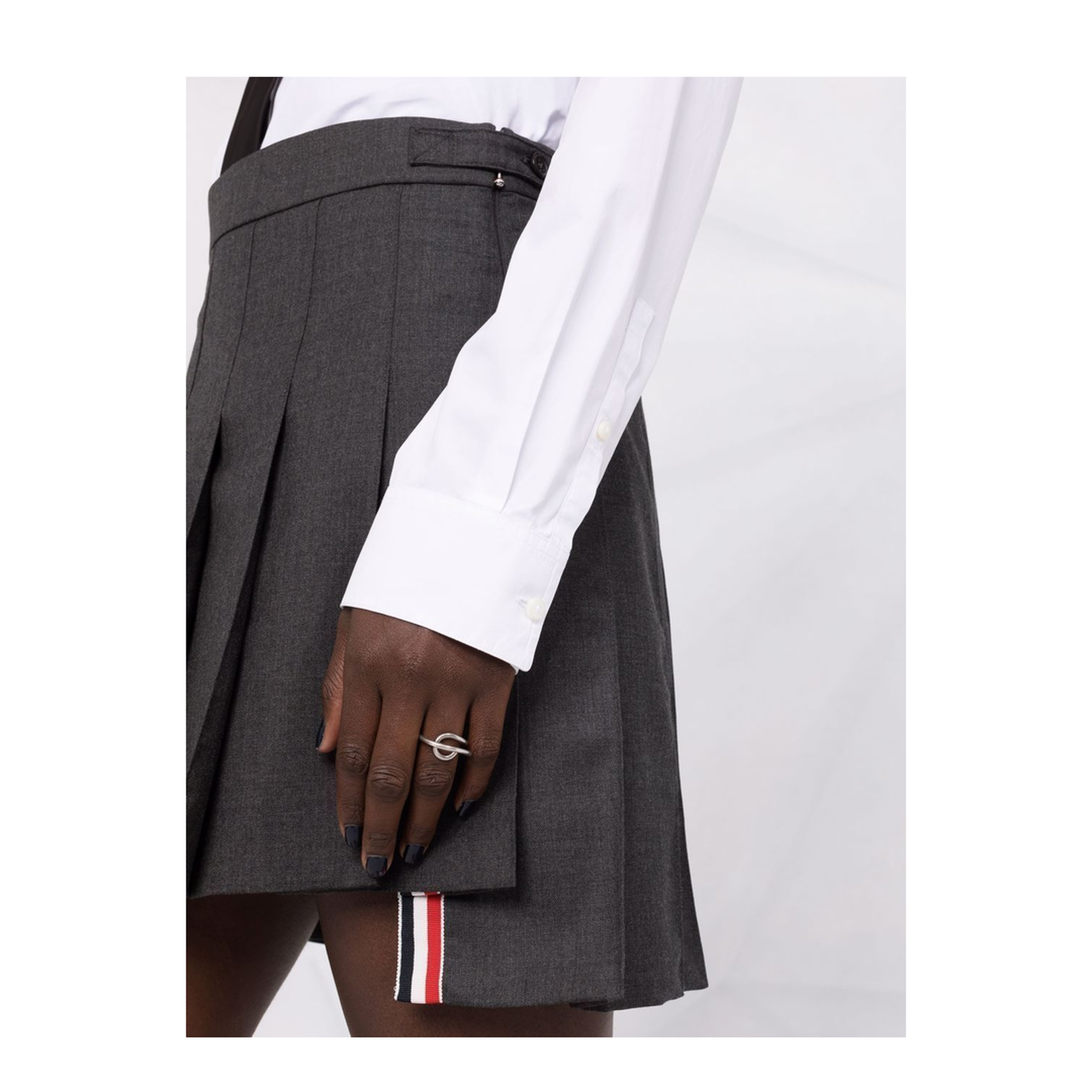 MAYFEYR - Thom Browne - Pleated Mini Skirt - FGC402V00626025
