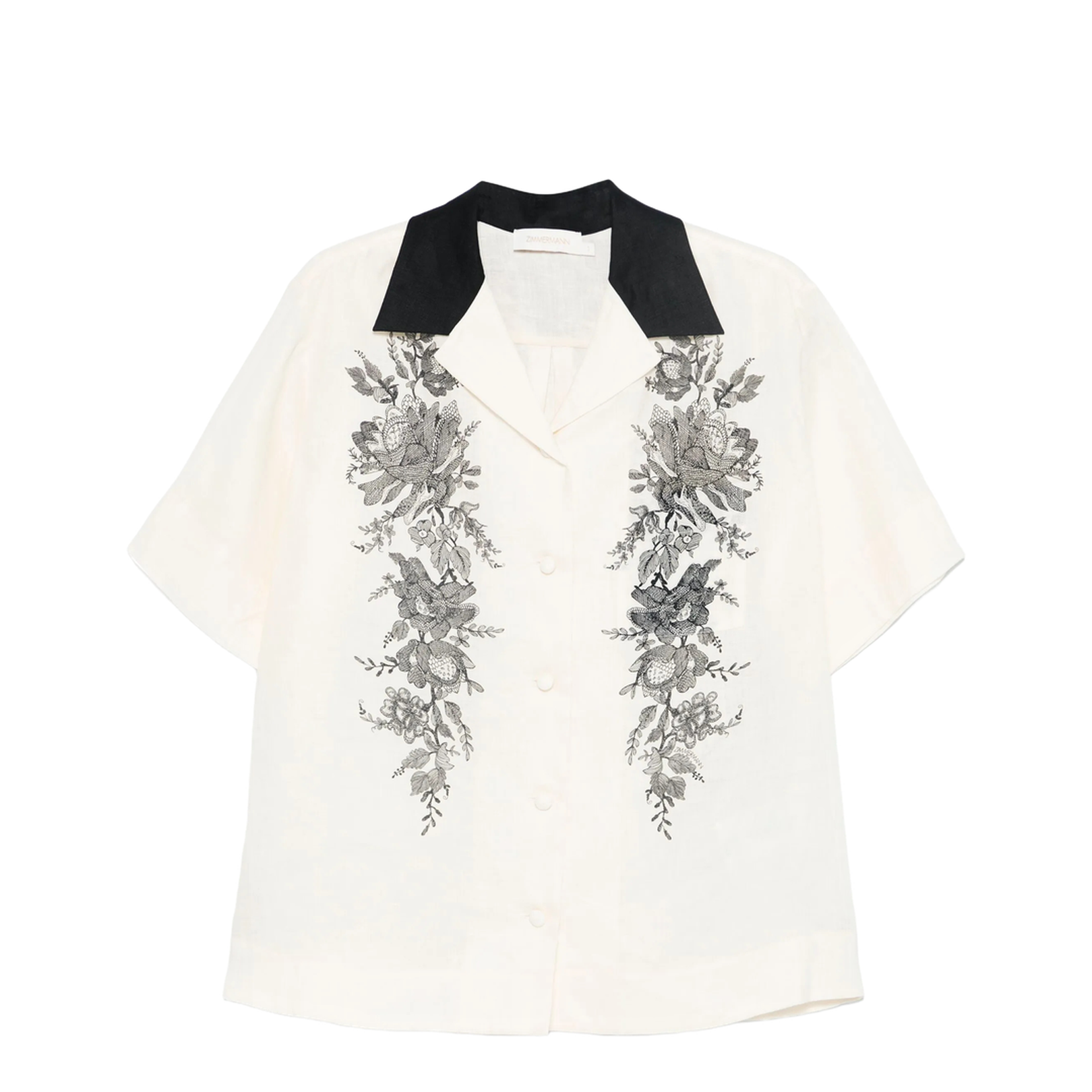 Short-sleeve floral shirt