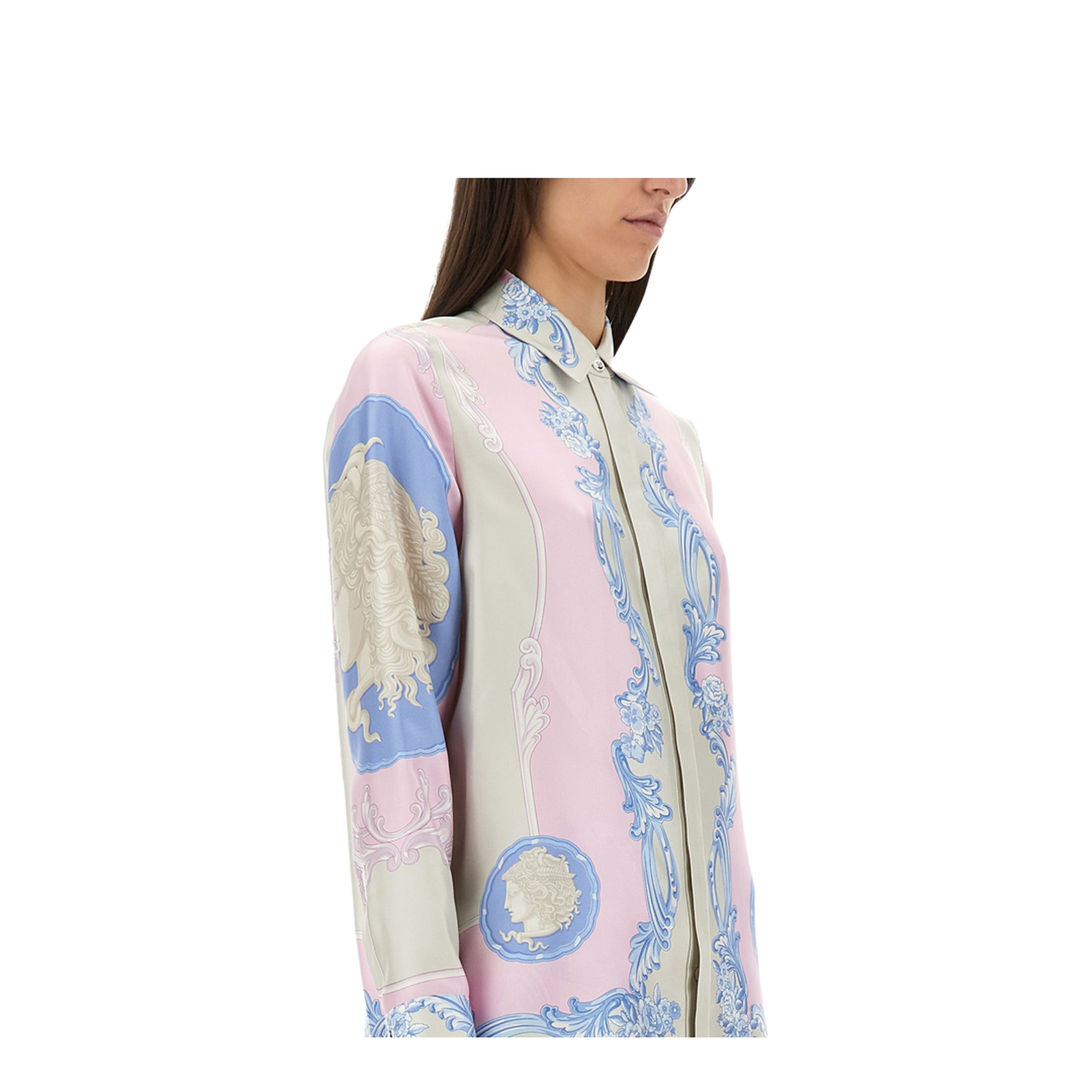 Pink Silk Shirt In Neutral