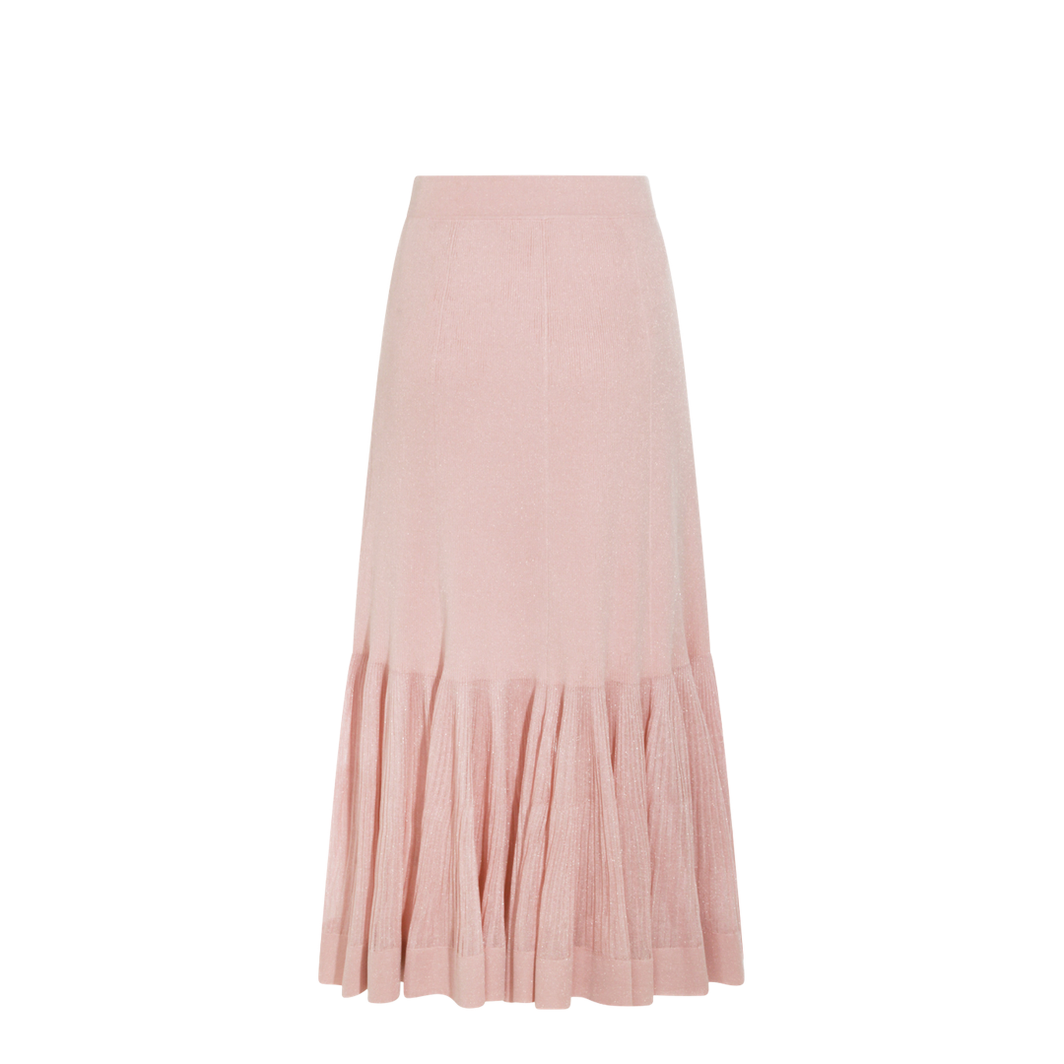 Luna Pleated Frill Skirt - Dusty Pink