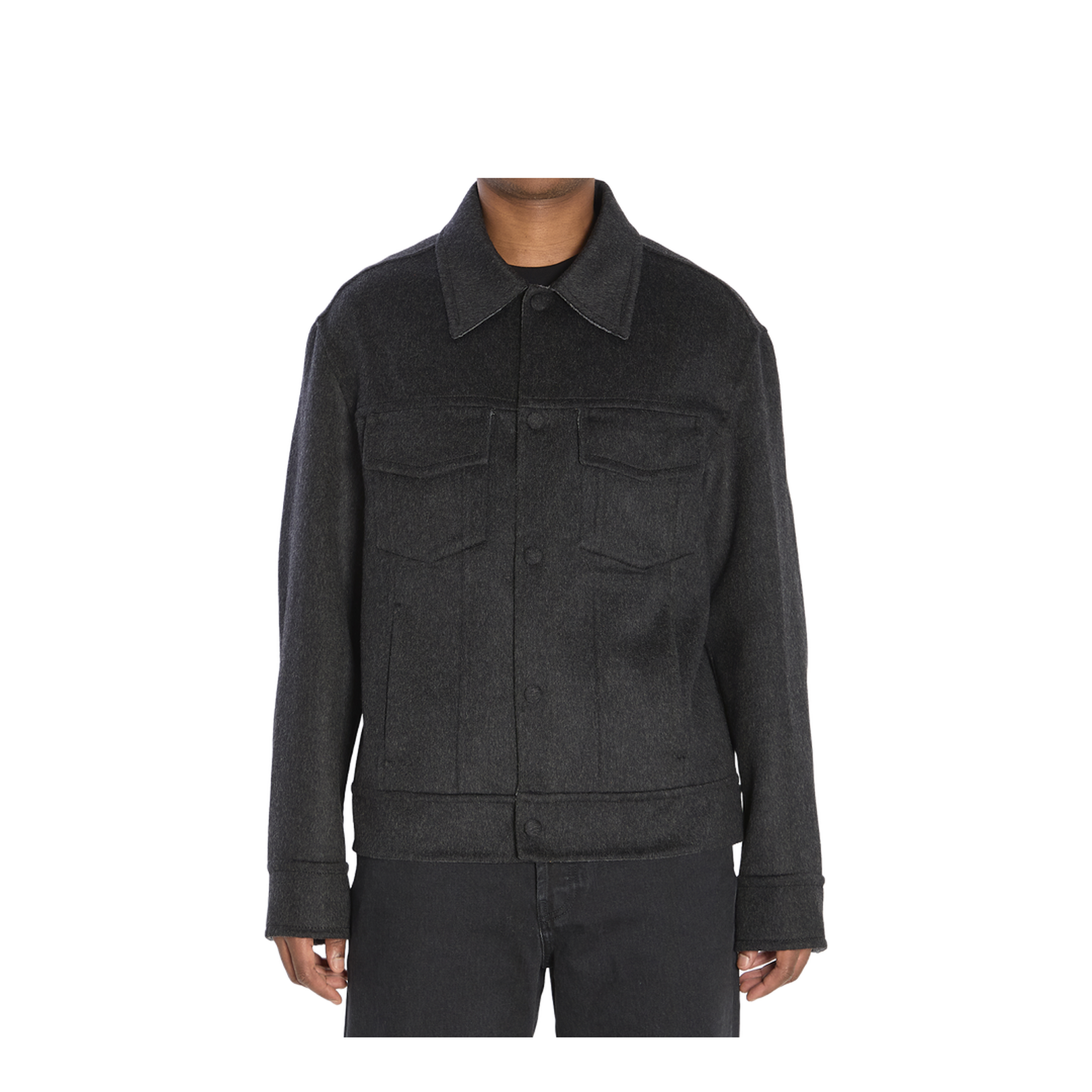 Grey Wool Trucker Jacket