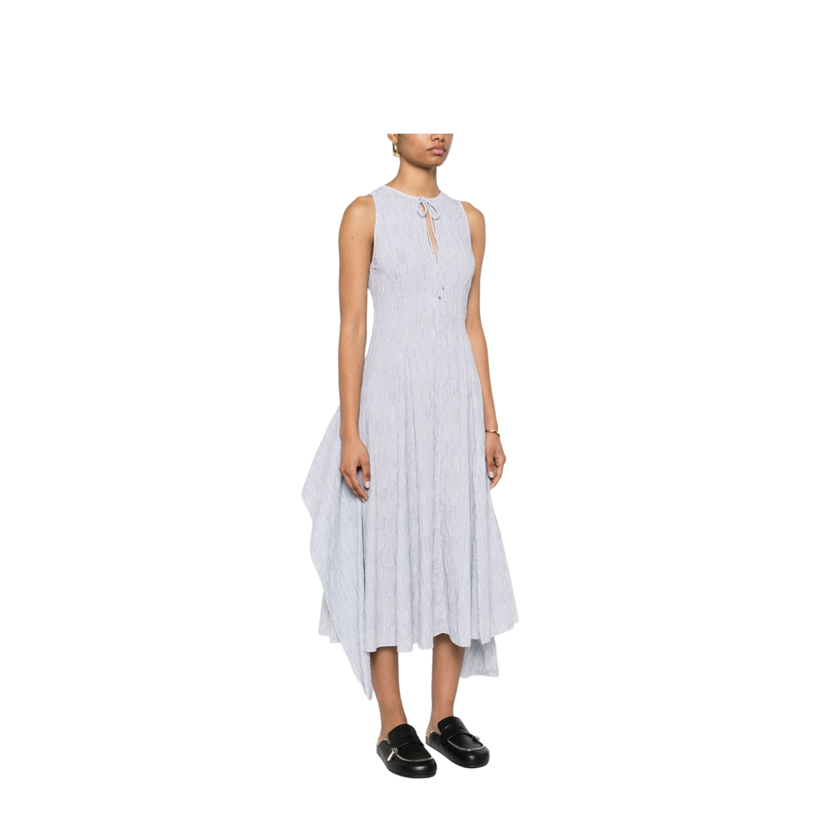 Cotton Blend Midi Dress