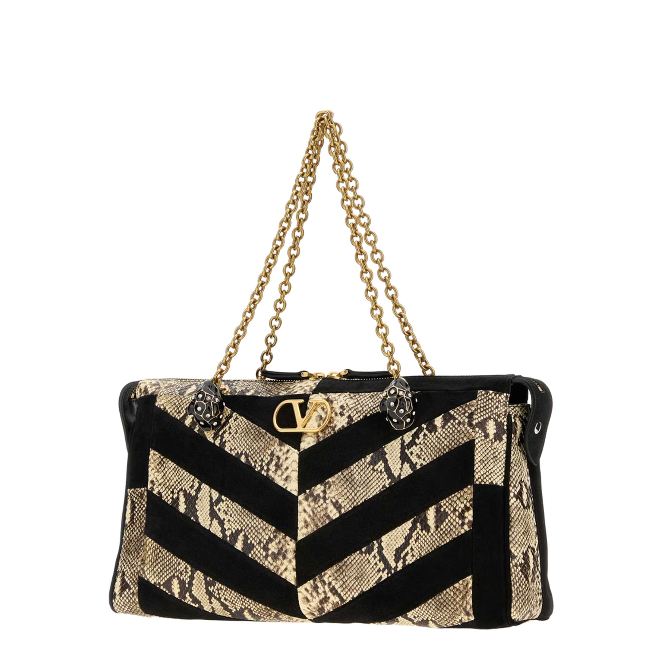 MAYFEYR - Valentino - Multicolor Leather And Suede Medium Vlogo Signature Shopping Bag - 9W2B0S70EGDDMY