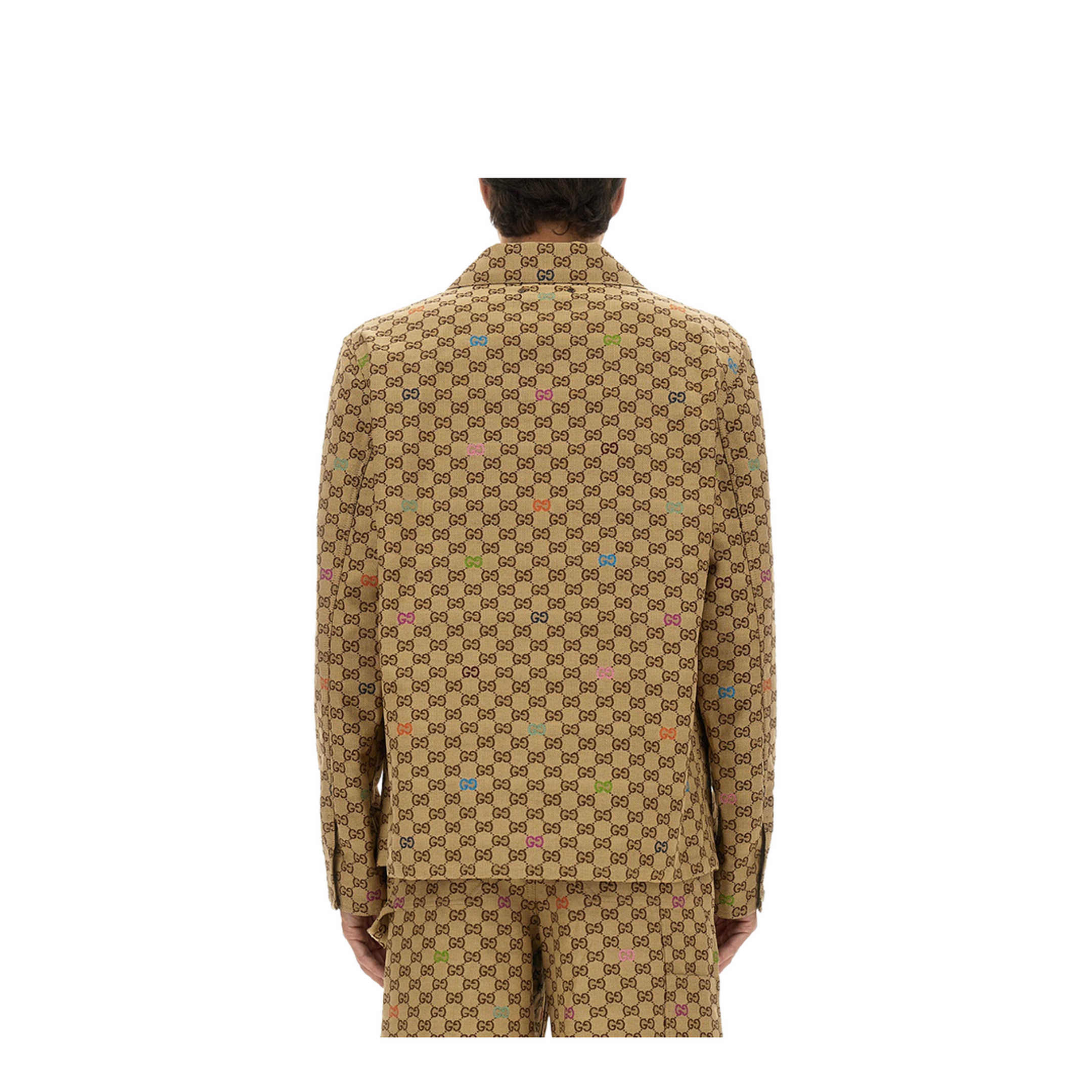 Canvas Jacket in Camel and Dark Brown