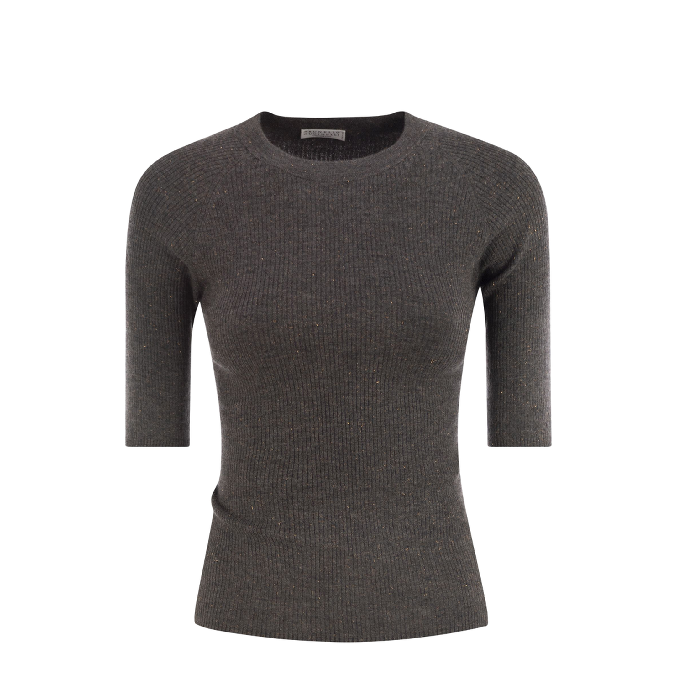 Sparkling Ribbed Cashmere Sweater