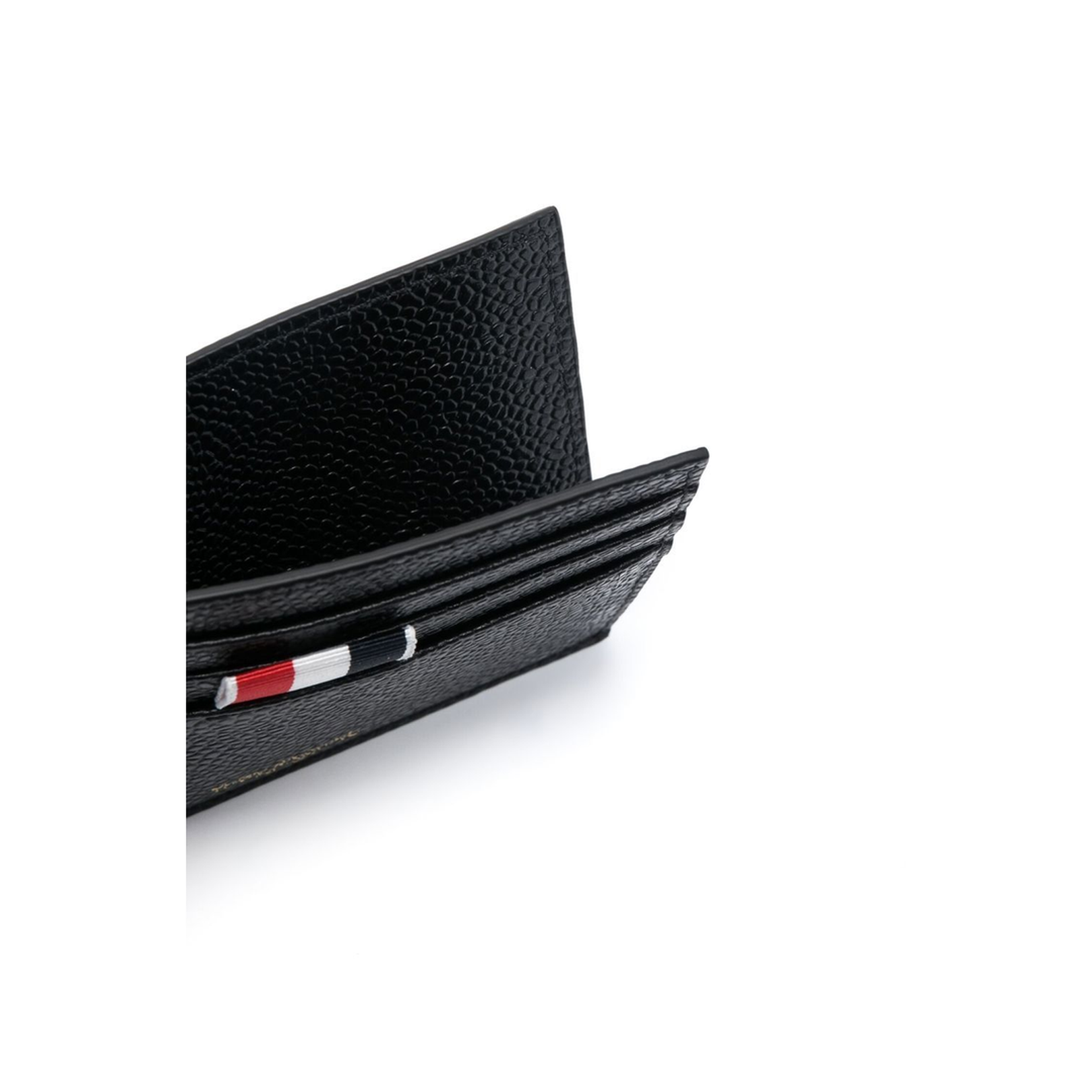 Pebble Grain Leather Single Card Holder