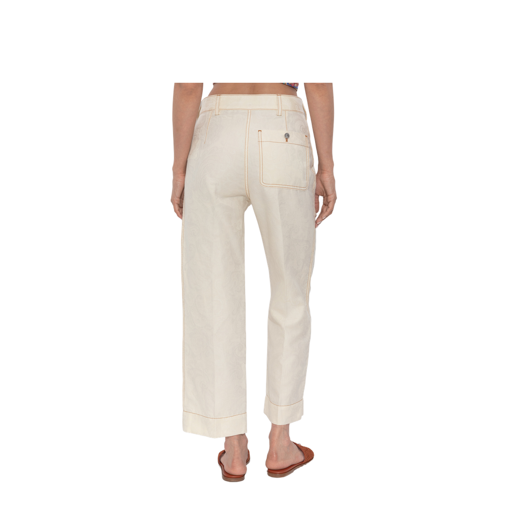 Trousers with Contrasting Stitching