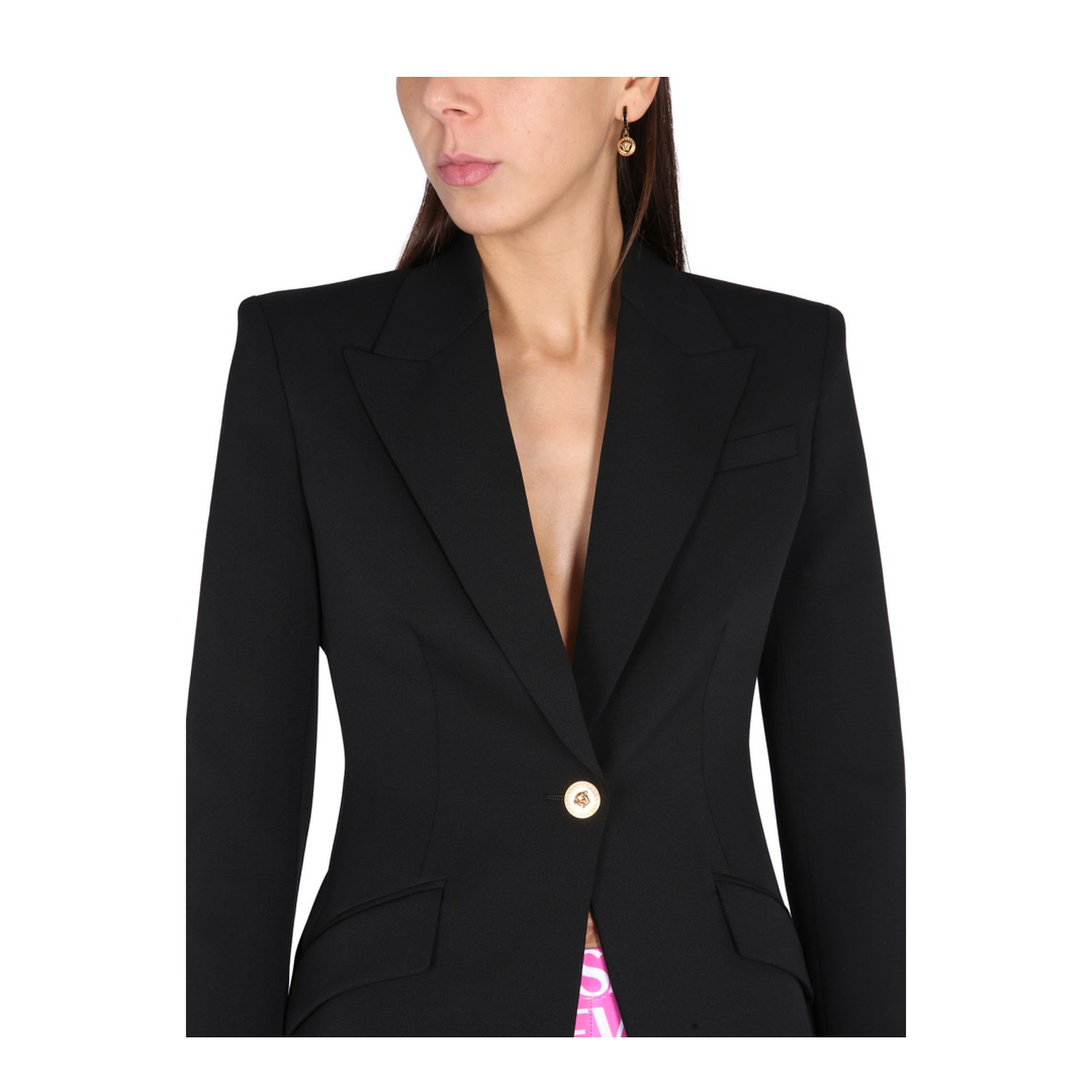 Single-Breasted Jacket Black