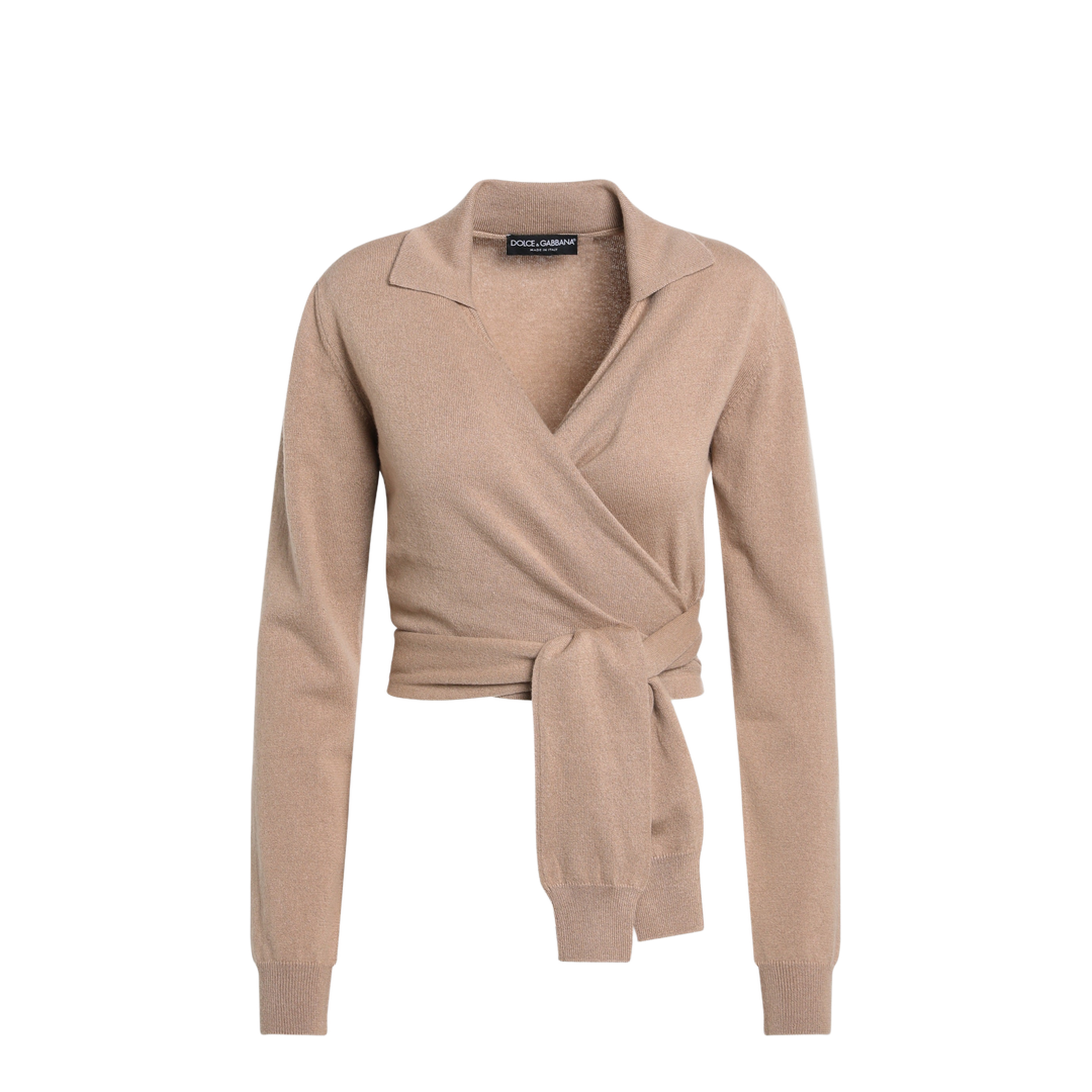 MAYFEYR - Dolce & Gabbana - Beige Wrap Cardigan In Cashmere - FXVB4TJBW0QM0172