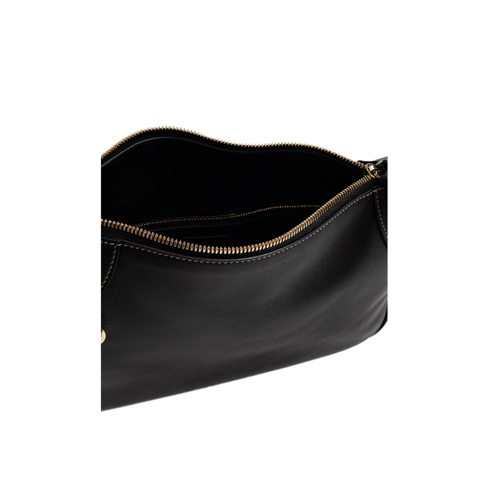 GG Emblem Leather Bucket Bag - Black