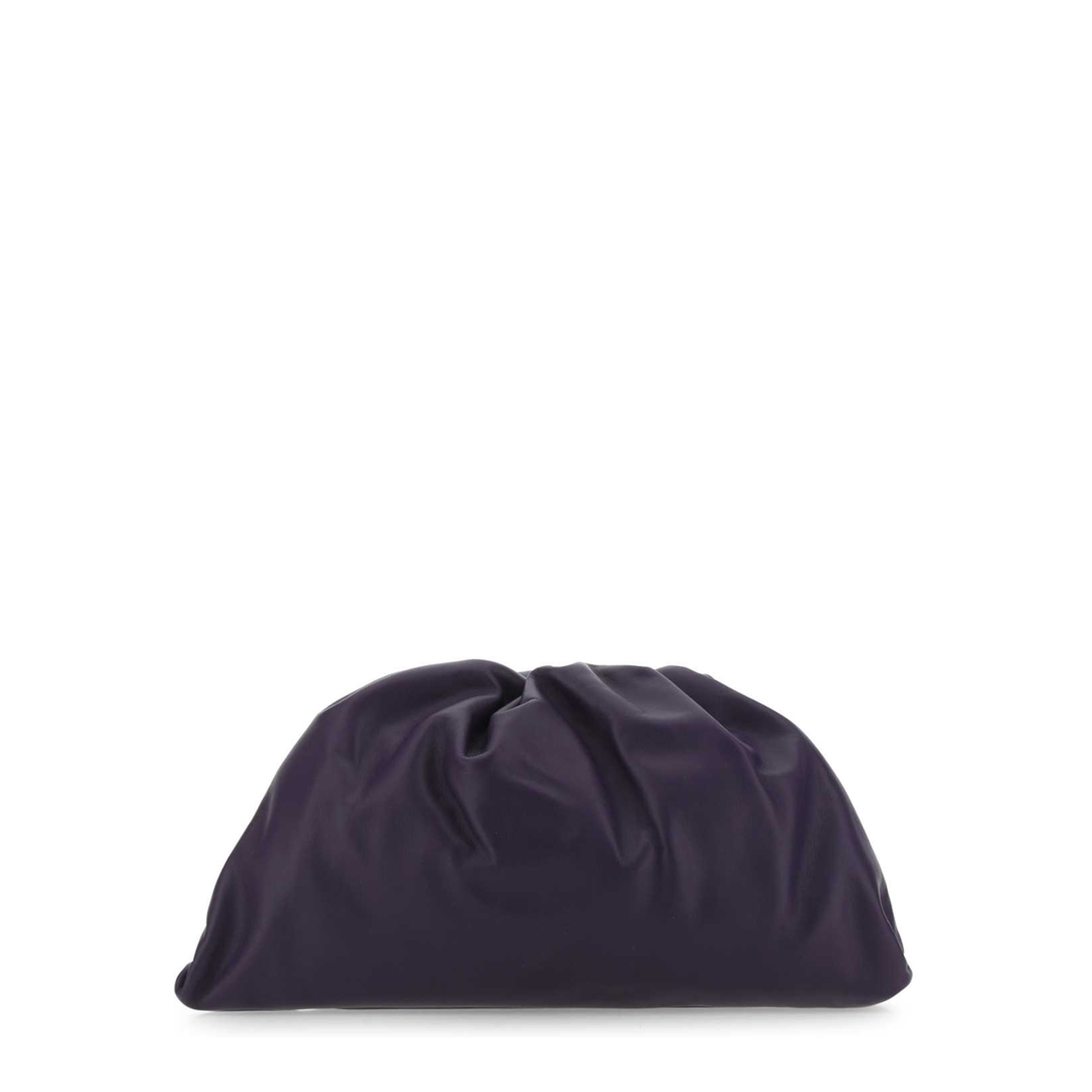 Purple Leather Pouch Clutch