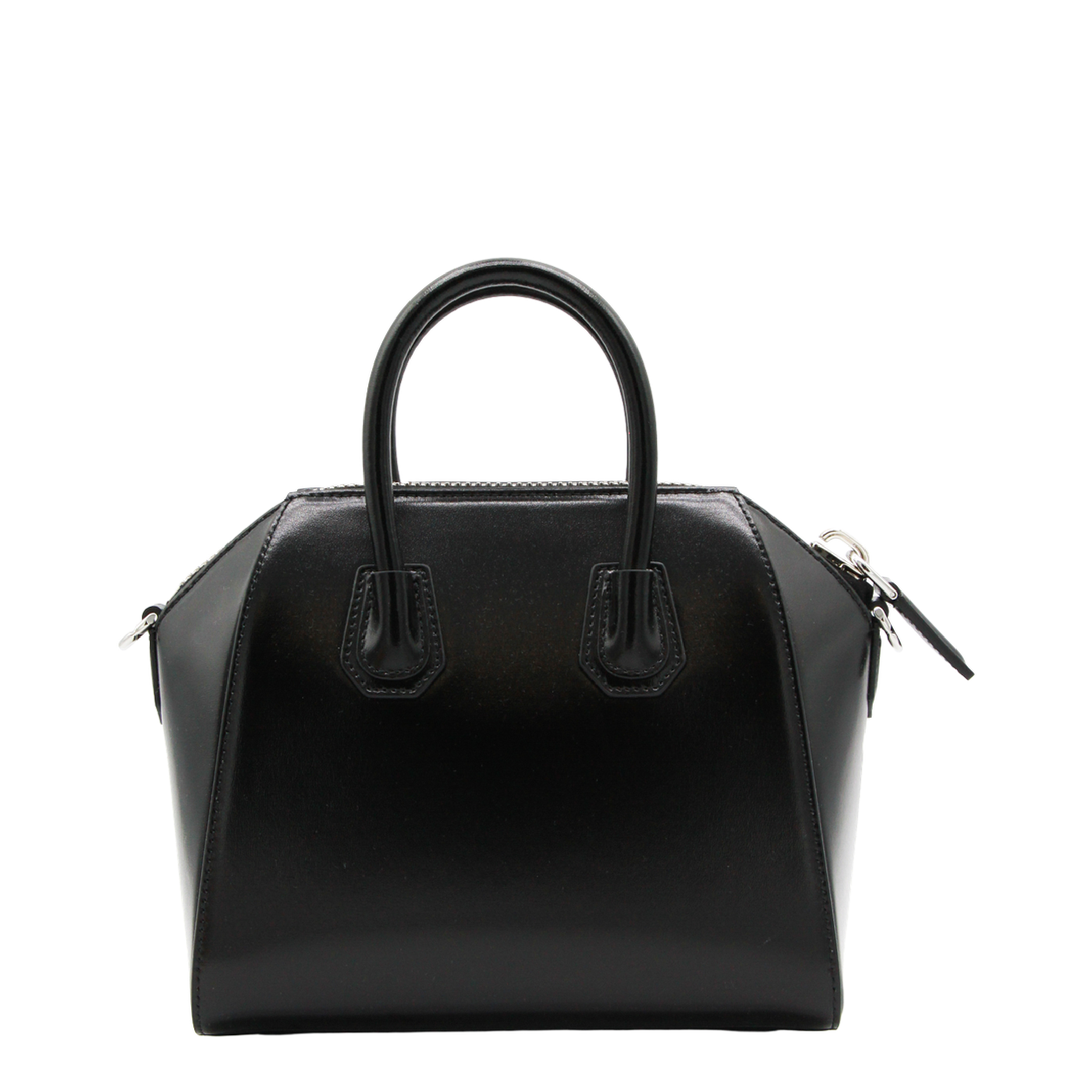 Antigona Mini Leather Shoulder Bag in Black