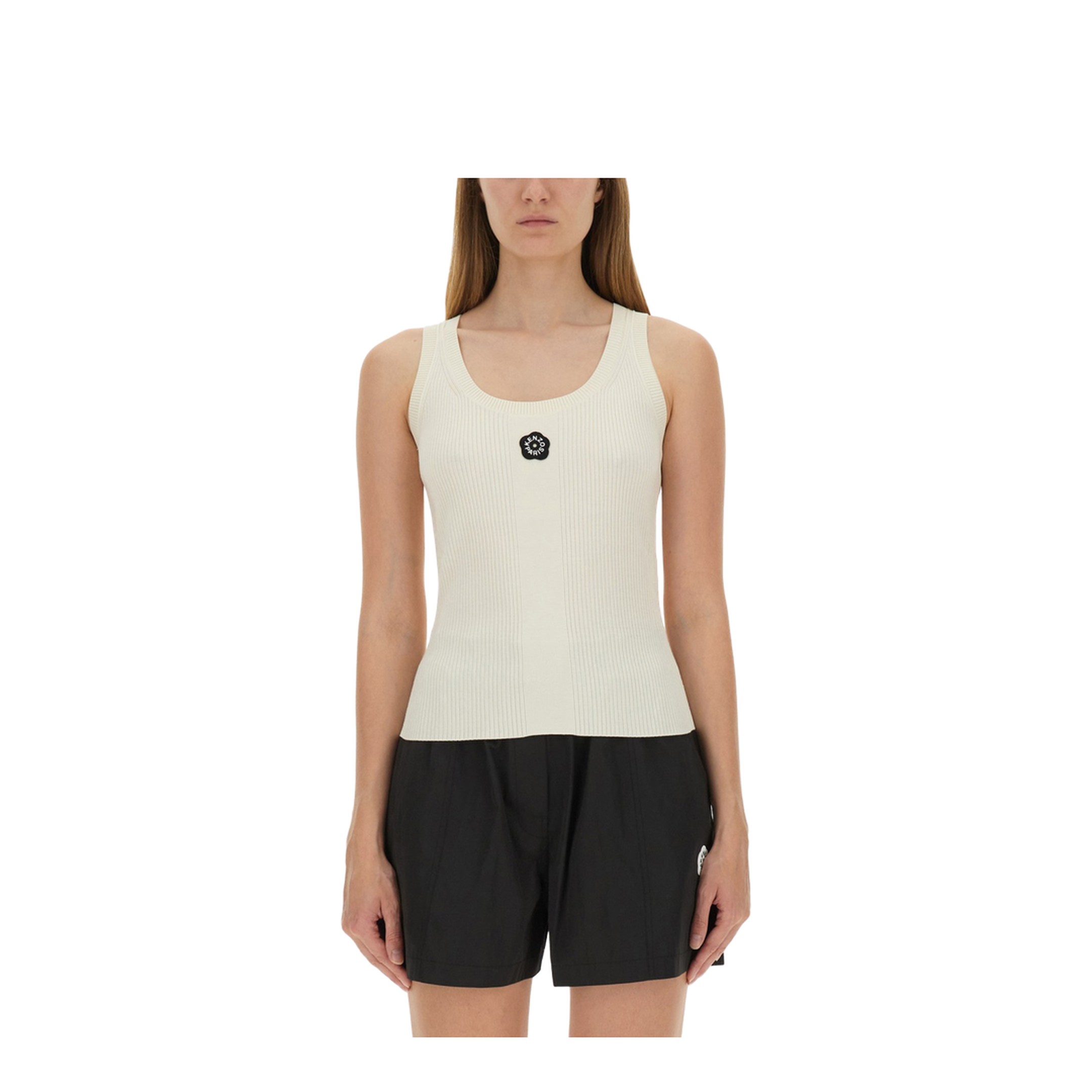 Tank Top with Embroidery Boke Flower 2.0