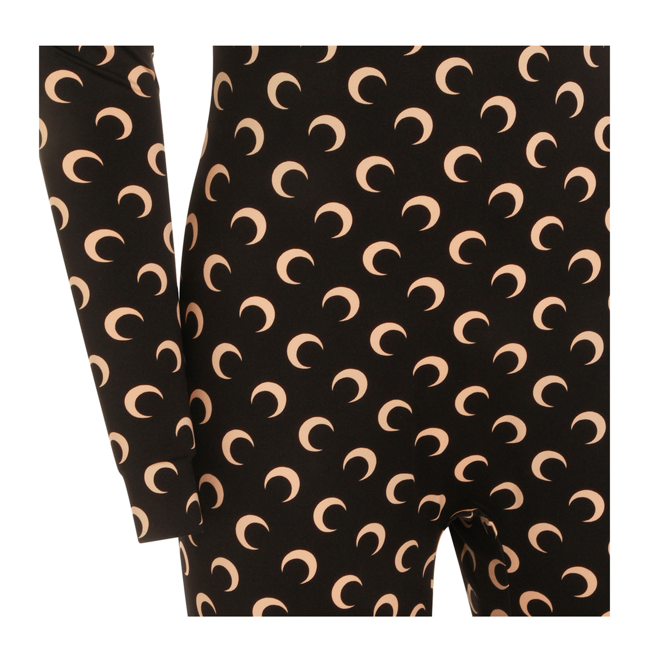 Moon Printed Catsuit - Black