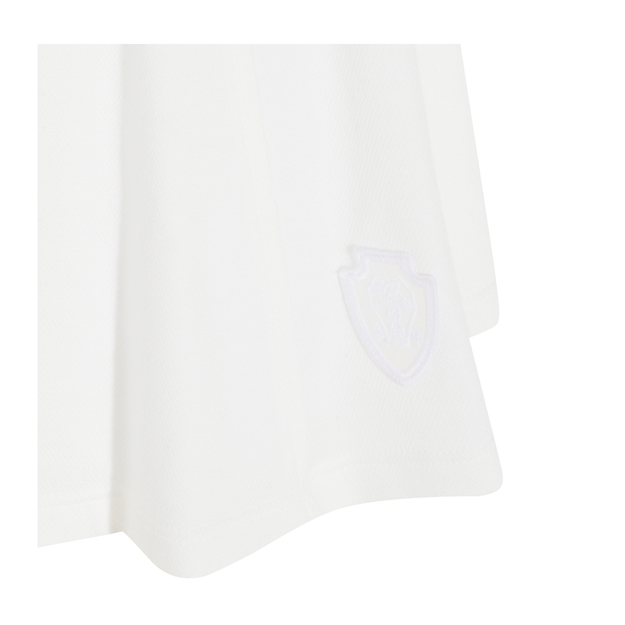 Striped-Trim A-Line Mini Skirt White