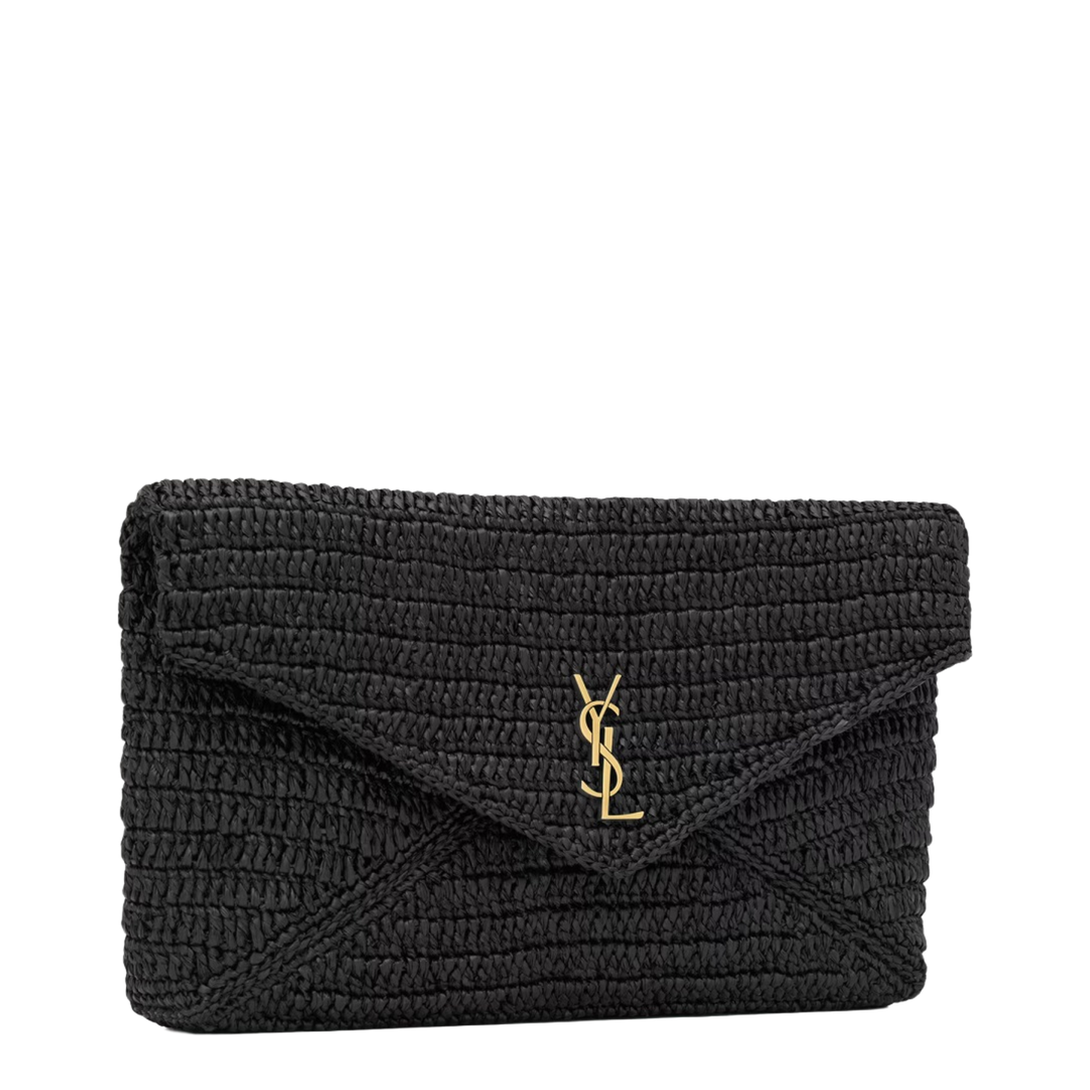 Large Envelope Pouch in Raffia