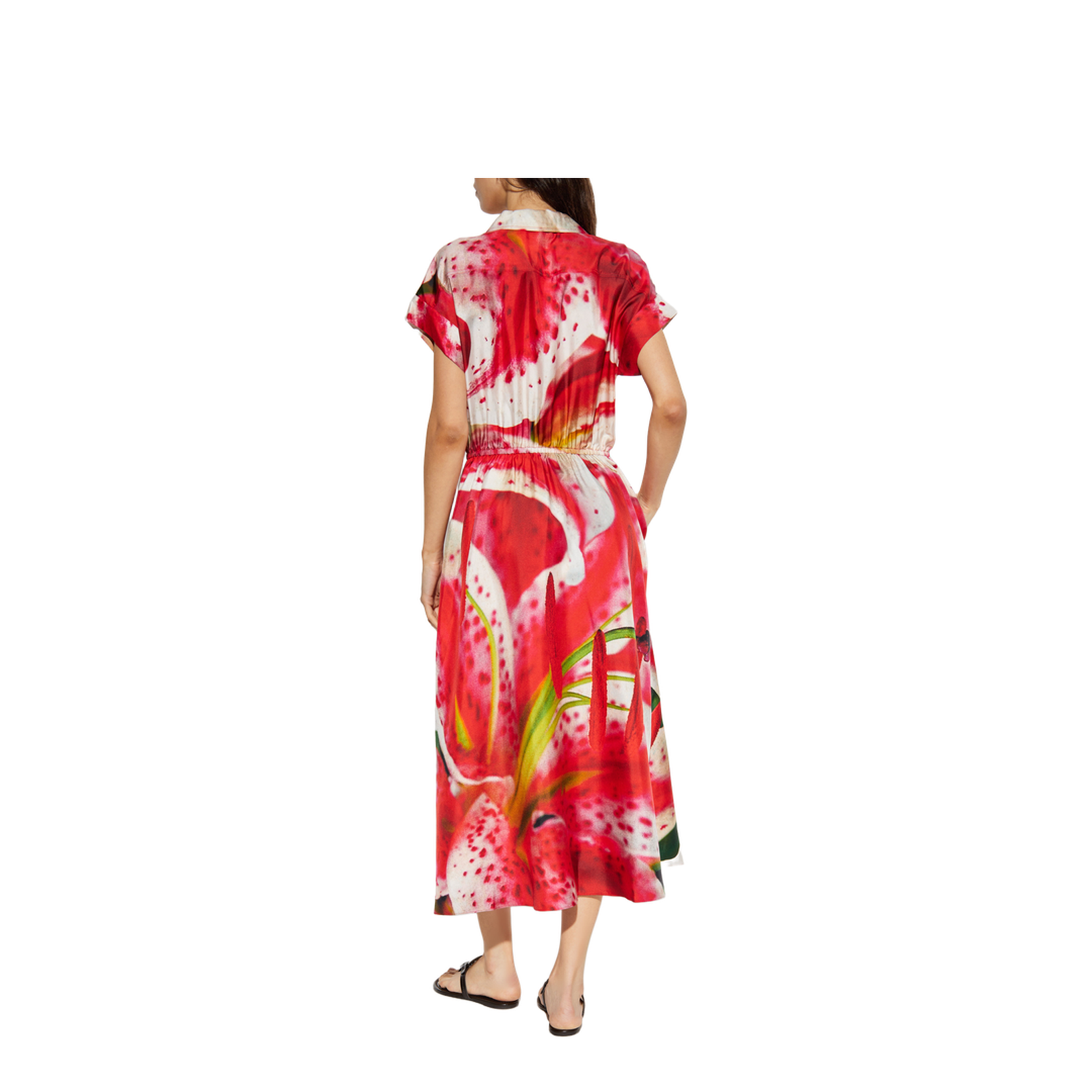 Printed Silk Chemisier Dress