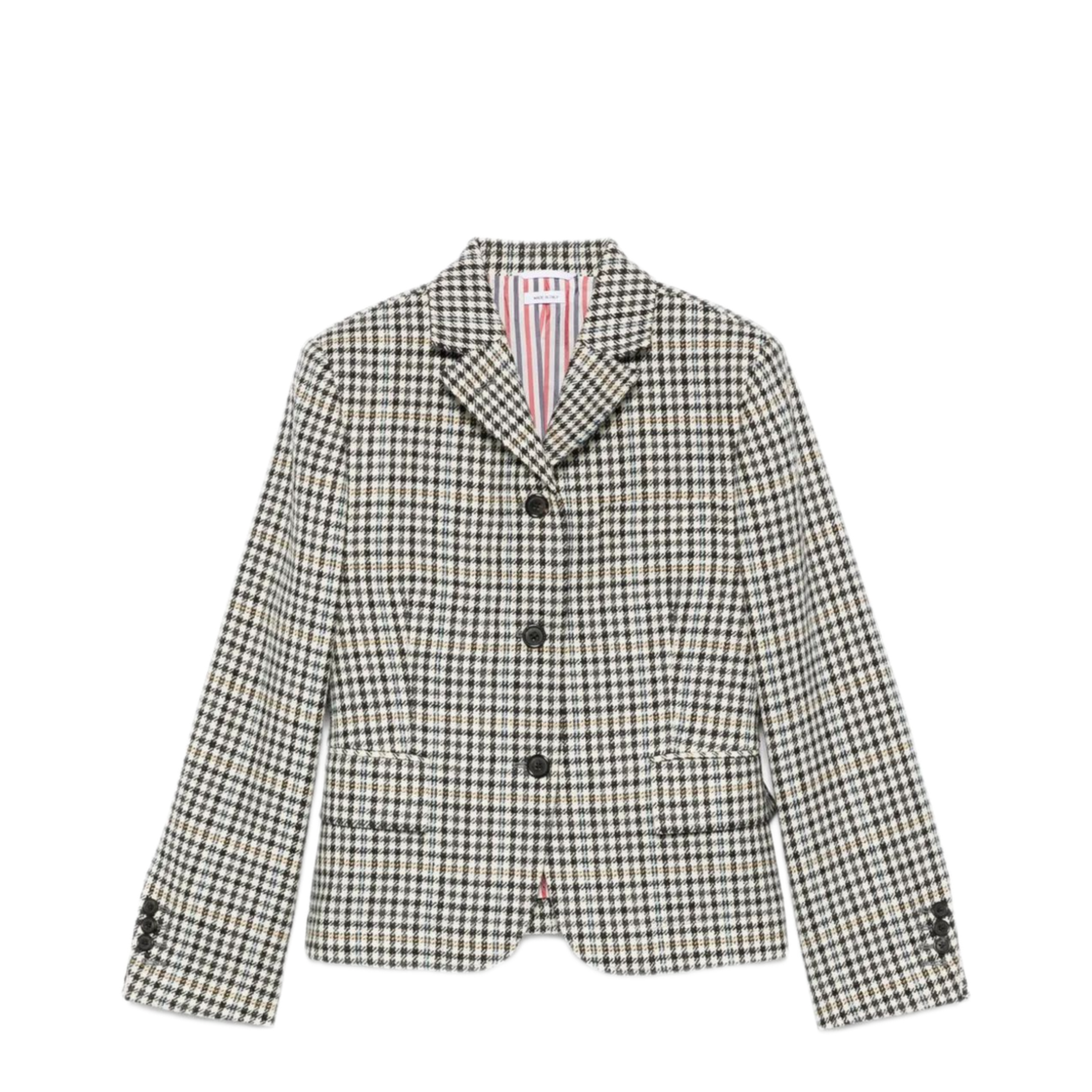 MAYFEYR - Thom Browne - High Break Exposed Catch Vent Sportcoat In Gunclub Check Hunting Tweed - FBC946AF0928980