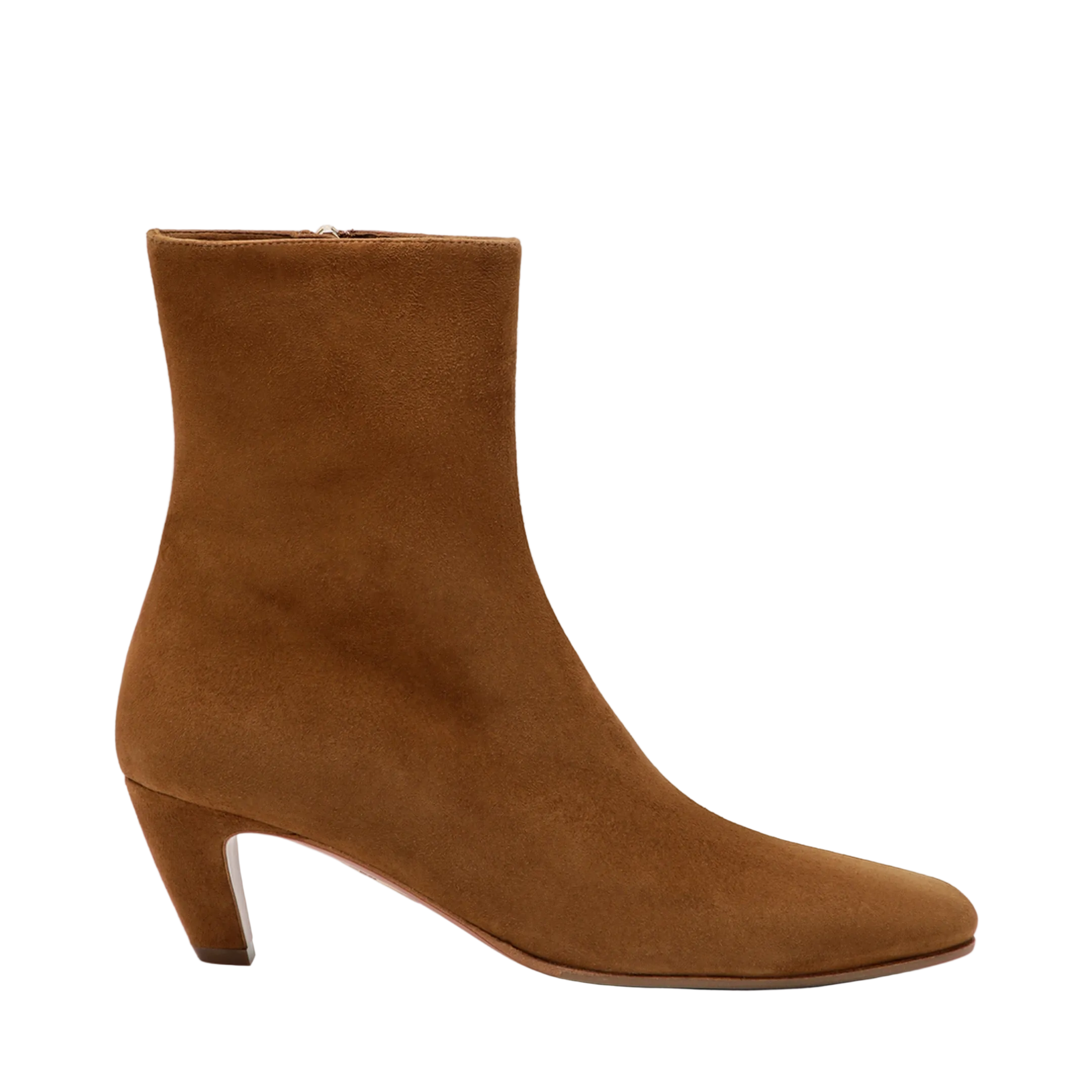 MAYFEYR - Aquazzura - Chestnut Sloan Suede Ankle Boots - SLNMIDB0SUECHT