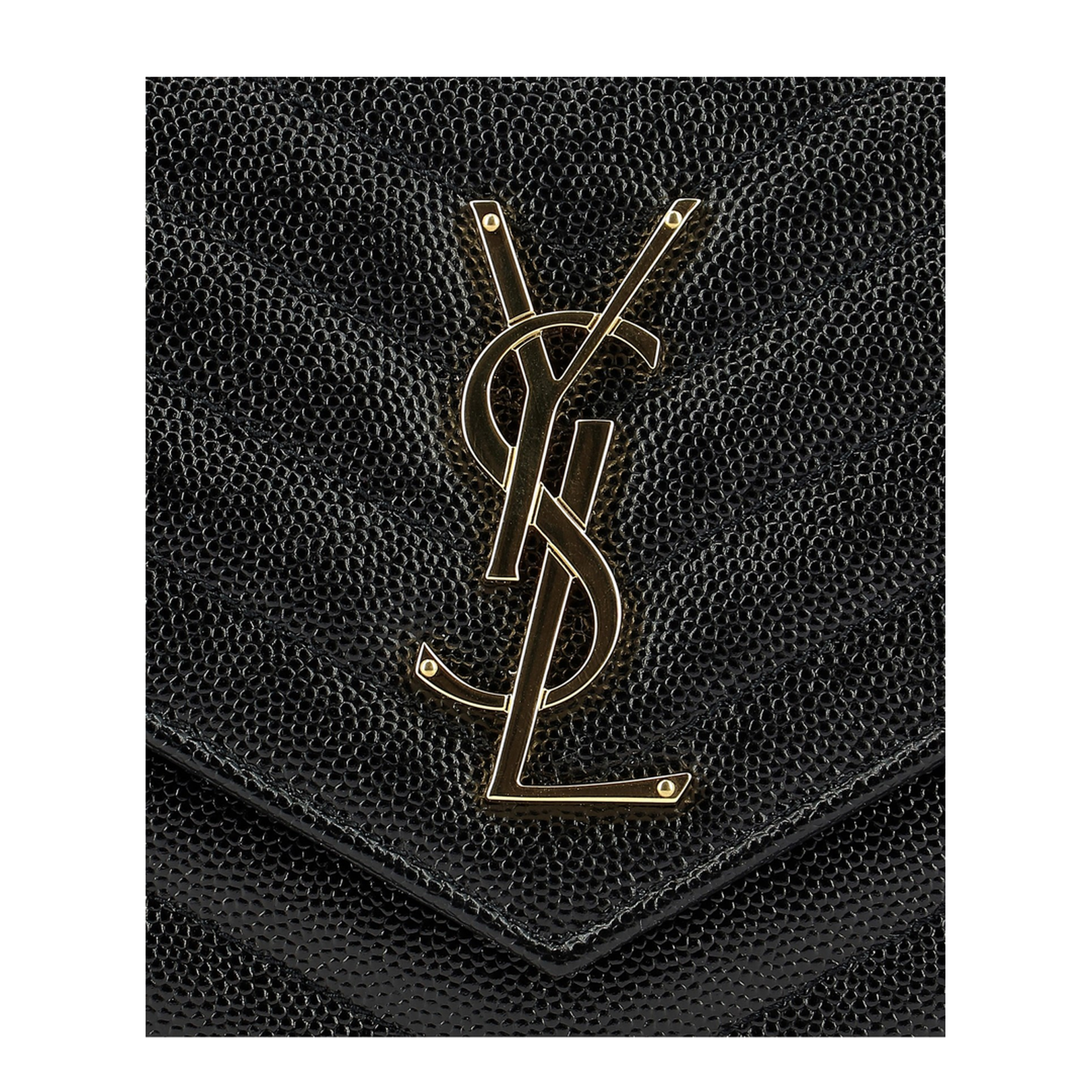 Cassandre Matelassé Leather Wallet - Black