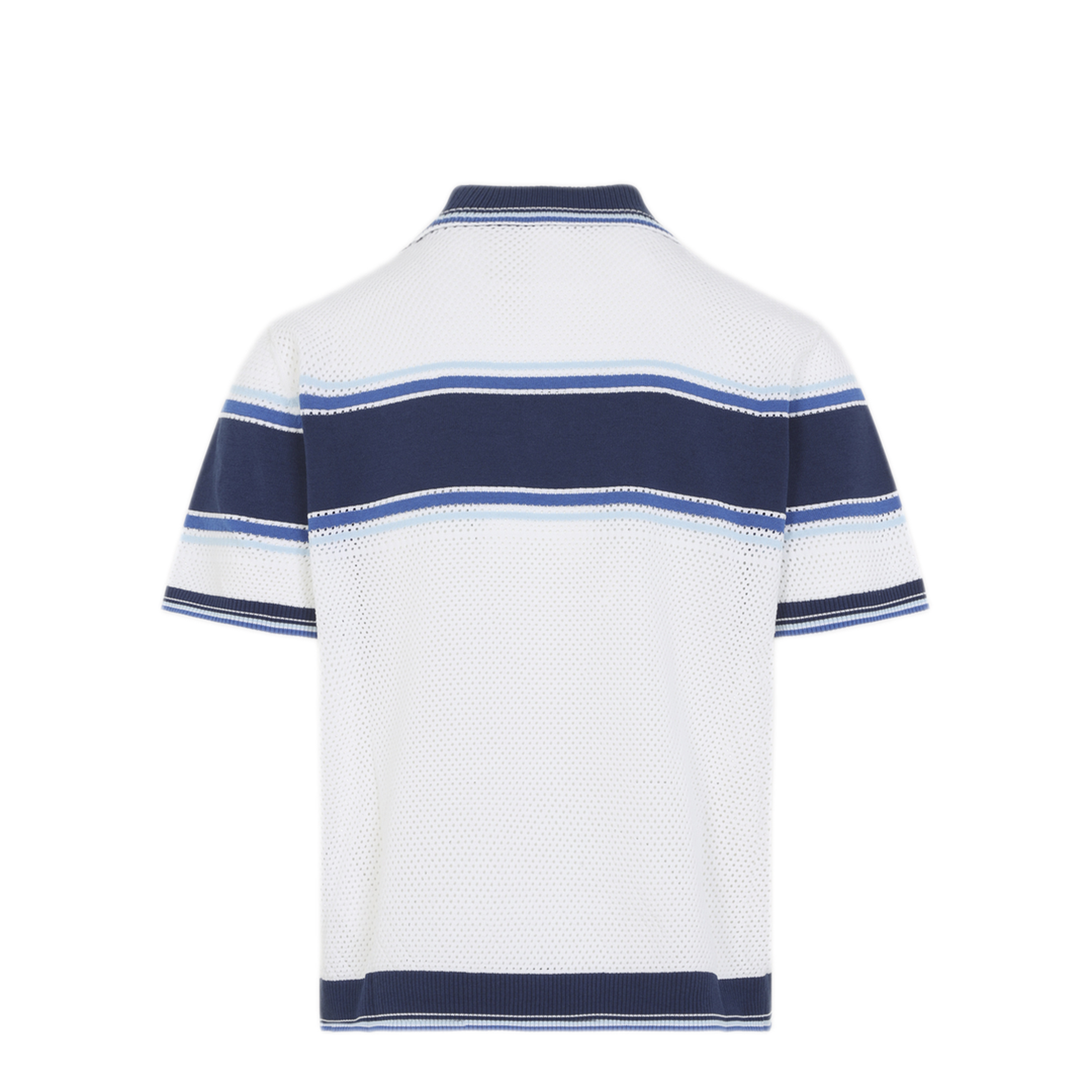 MAYFEYR - Casablanca - Mesh Stripe Polo - MSS26KW130401WHITE