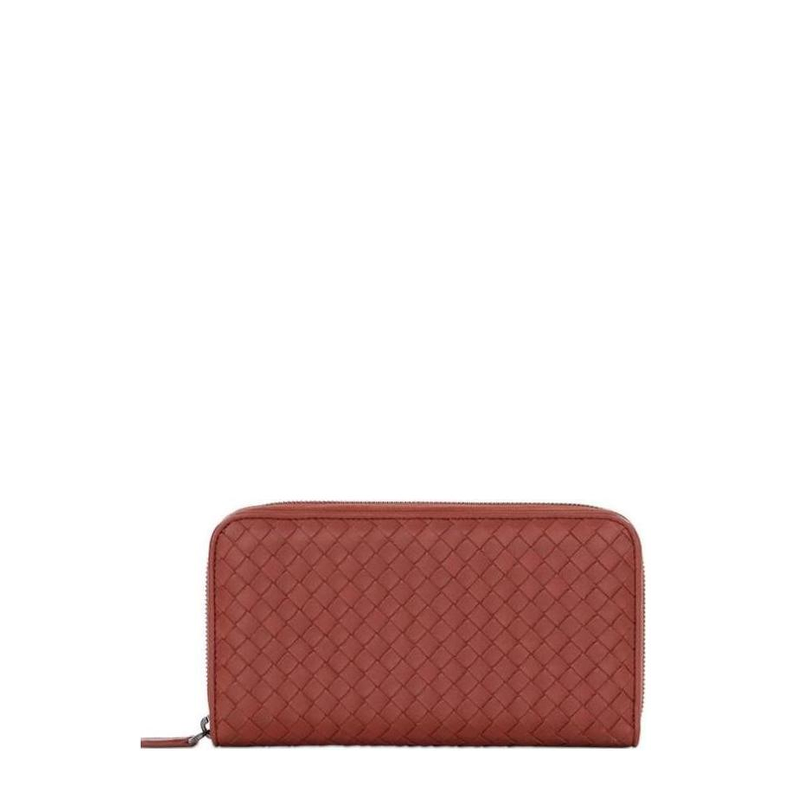 Intrecciato Leather Wallet - Red