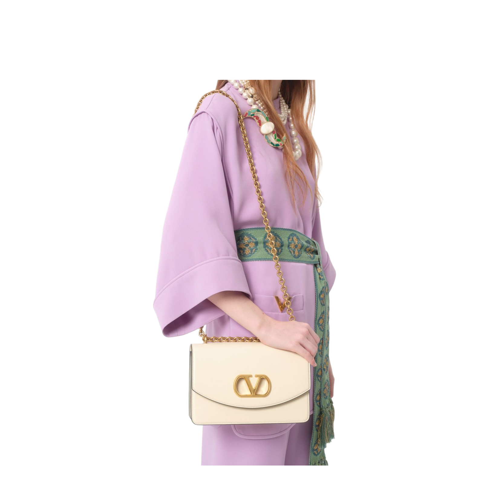 VLogo Silk Mini Dress