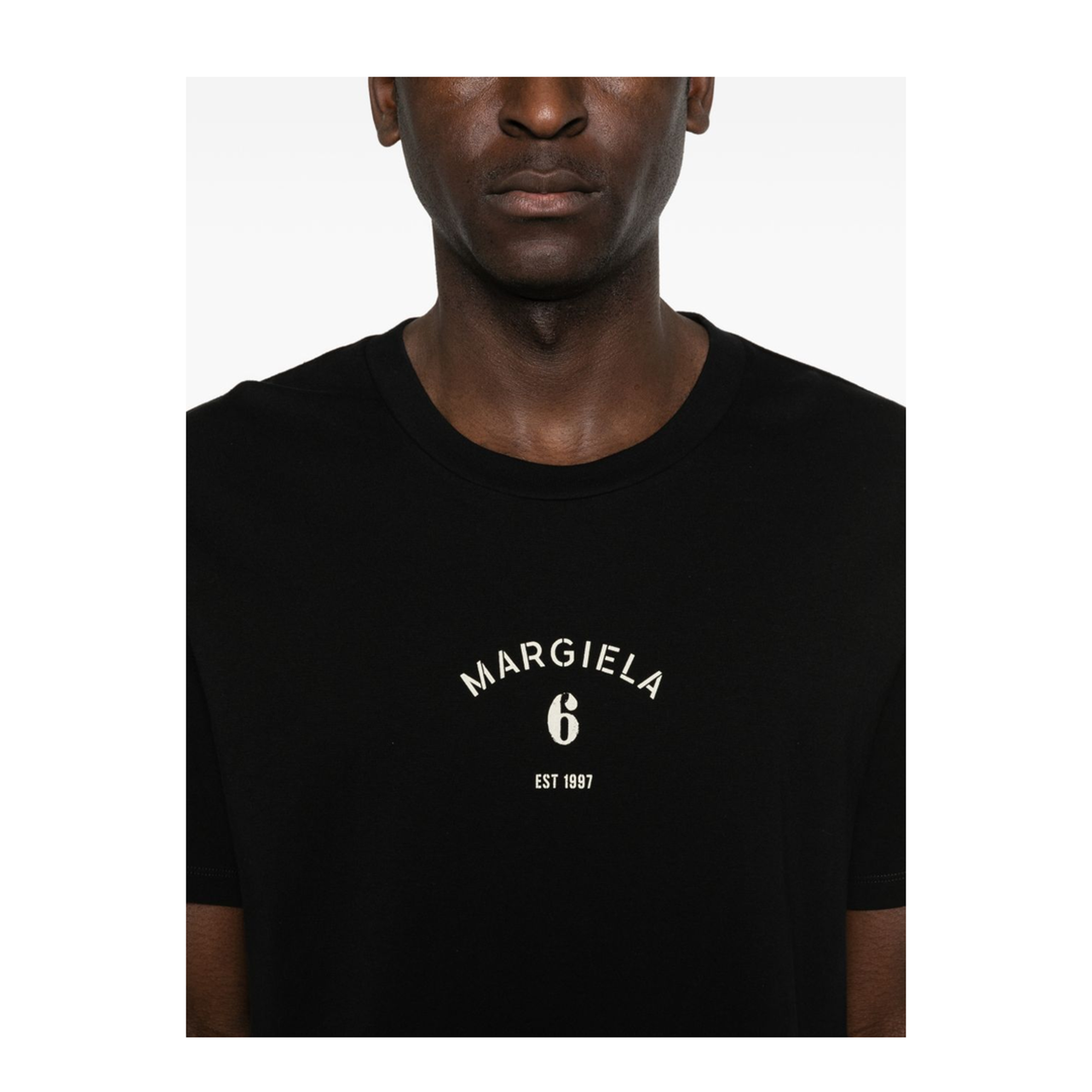 Black T-shirt with logo print
