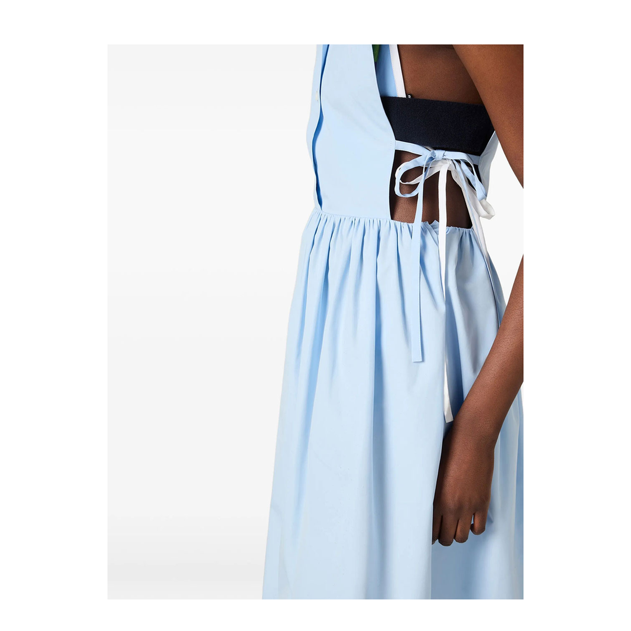 MAYFEYR - MIUMIU - Poplin Side Tie Dress - MF6389SOOO10RGF0013
