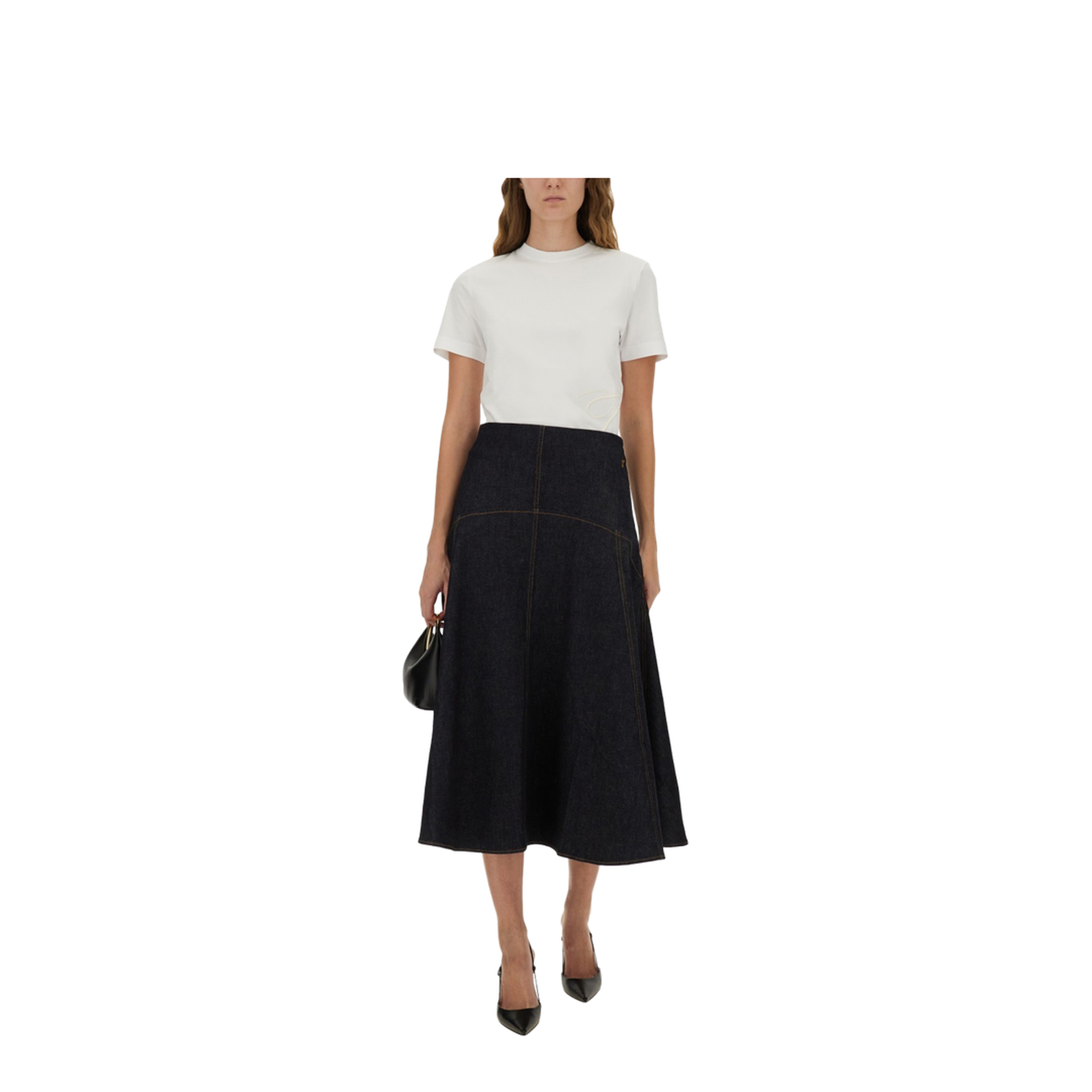 "DE-NÎMES TRIANGLE" DENIM SKIRT