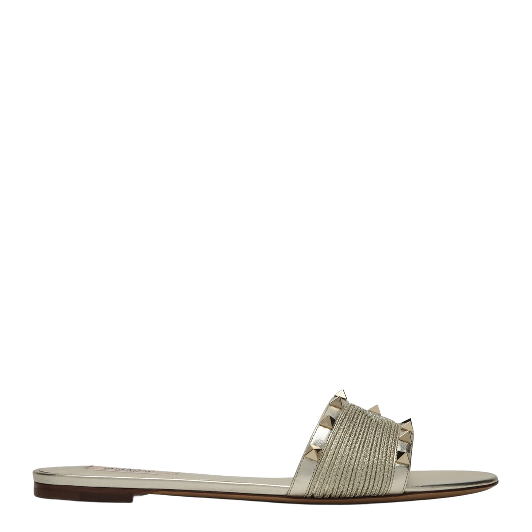Roman Stud Sandals in Platinum Colour